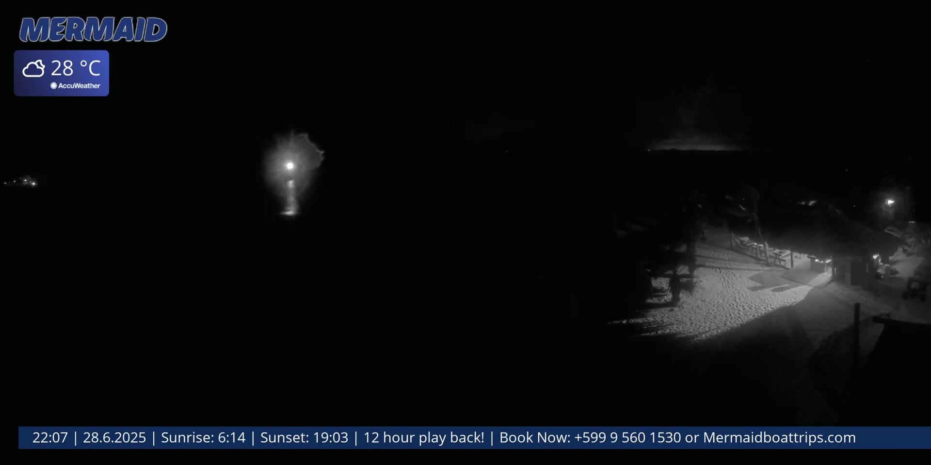 Carribean, Klein Curaçao Beach Mermaid Boat Trips Live Cam - Klein Island, Curacao, Netherland