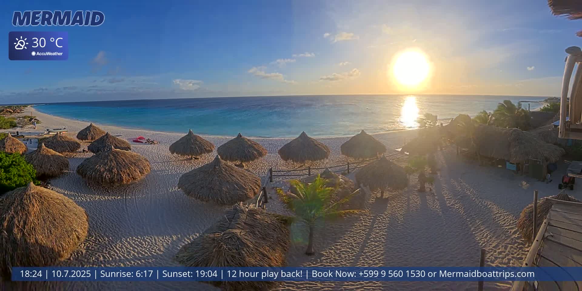 Carribean, Klein Curaçao Beach Mermaid Boat Trips Live Cam - Klein Island, Curacao, Netherland