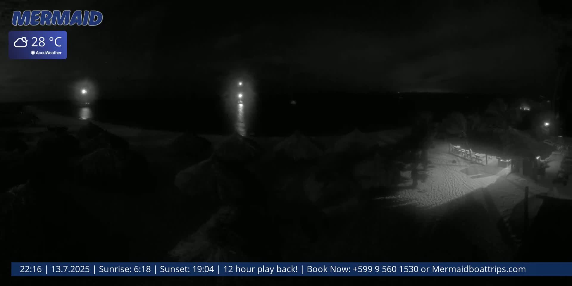 Carribean, Klein Curaçao Beach Mermaid Boat Trips Live Cam - Klein Island, Curacao, Netherland
