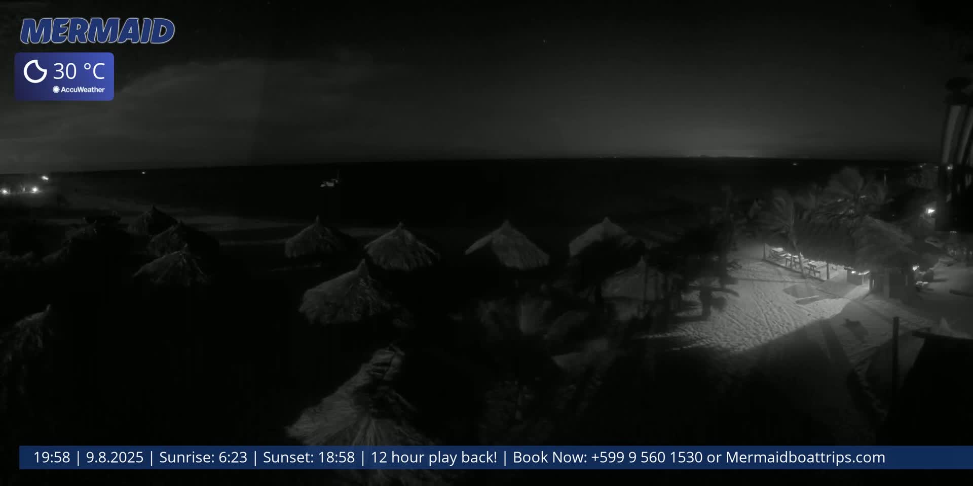 Carribean, Klein Curaçao Beach Mermaid Boat Trips Live Cam - Klein Island, Curacao, Netherland