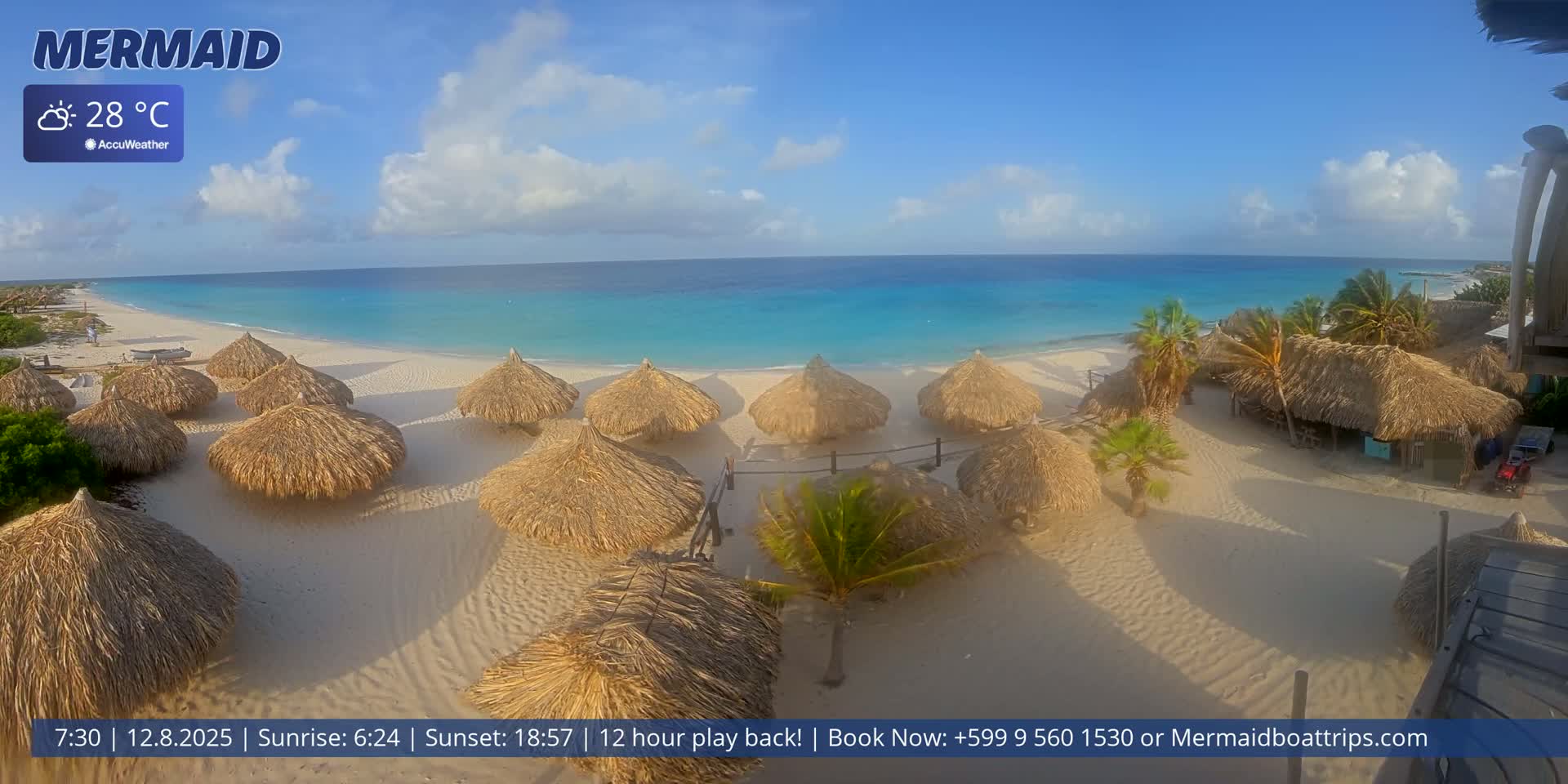 Carribean, Klein Curaçao Beach Mermaid Boat Trips Live Cam - Klein Island, Curacao, Netherland