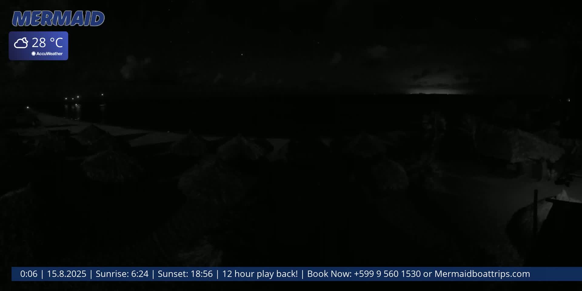 Carribean, Klein Curaçao Beach Mermaid Boat Trips Live Cam - Klein Island, Curacao, Netherland