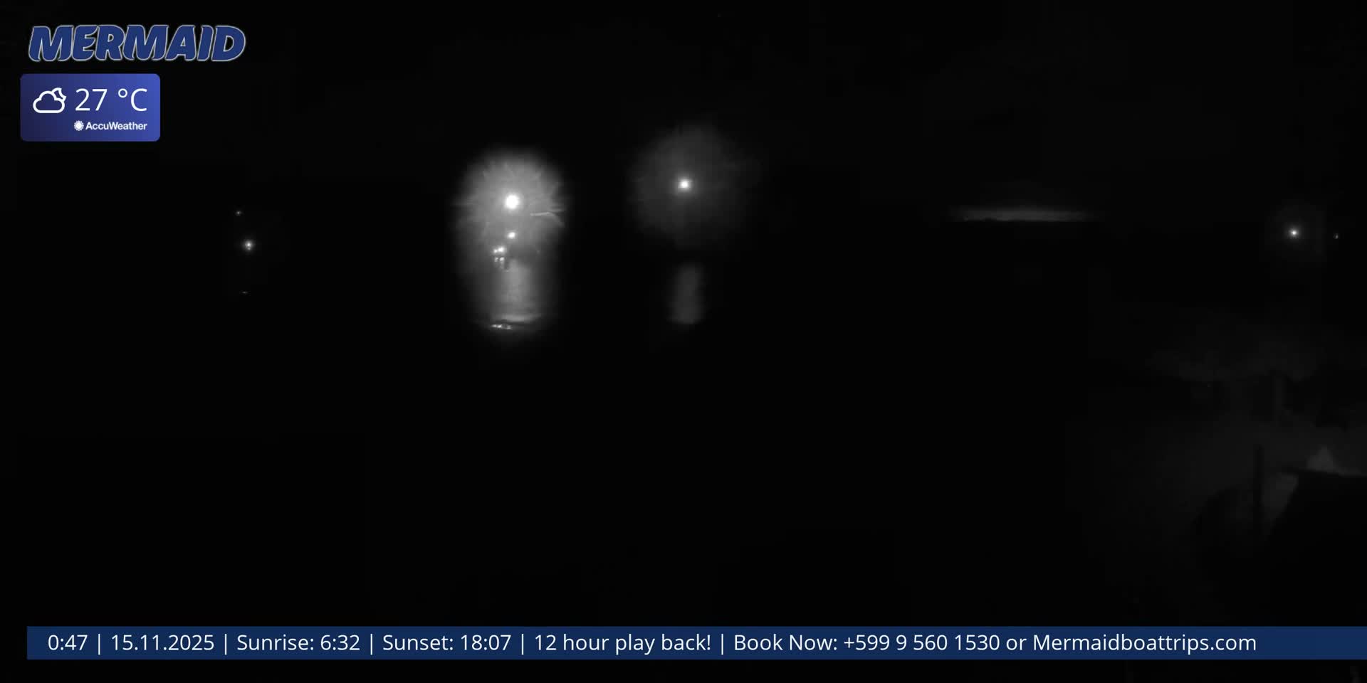 Carribean, Klein Curaçao Beach Mermaid Boat Trips Live Cam - Klein Island, Curacao, Netherland