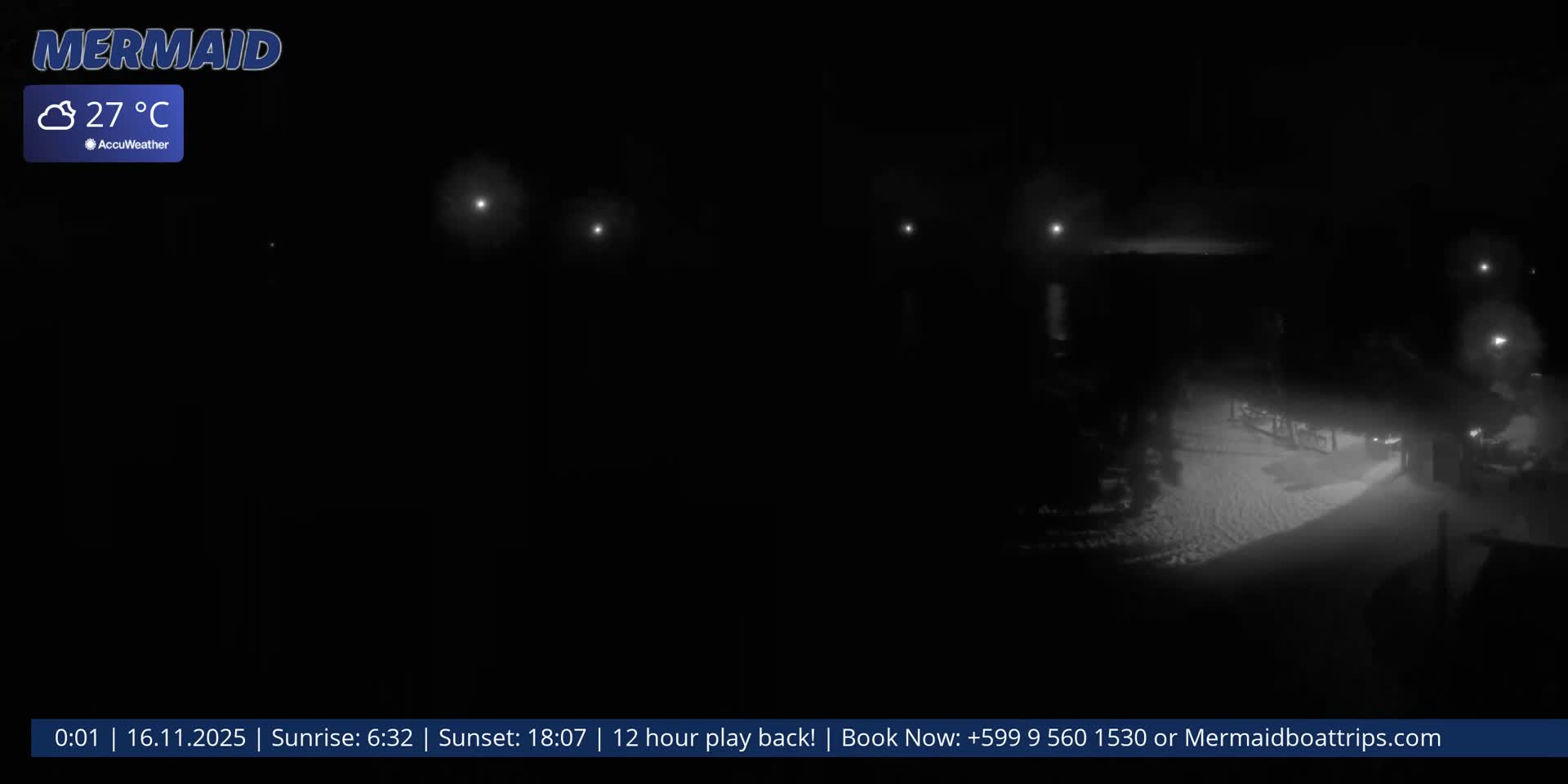 Carribean, Klein Curaçao Beach Mermaid Boat Trips Live Cam - Klein Island, Curacao, Netherland