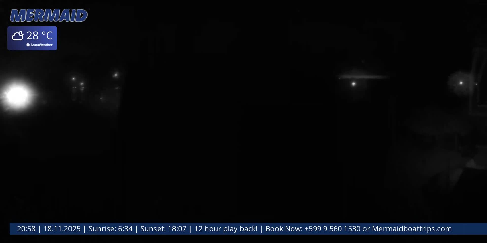 Carribean, Klein Curaçao Beach Mermaid Boat Trips Live Cam - Klein Island, Curacao, Netherland