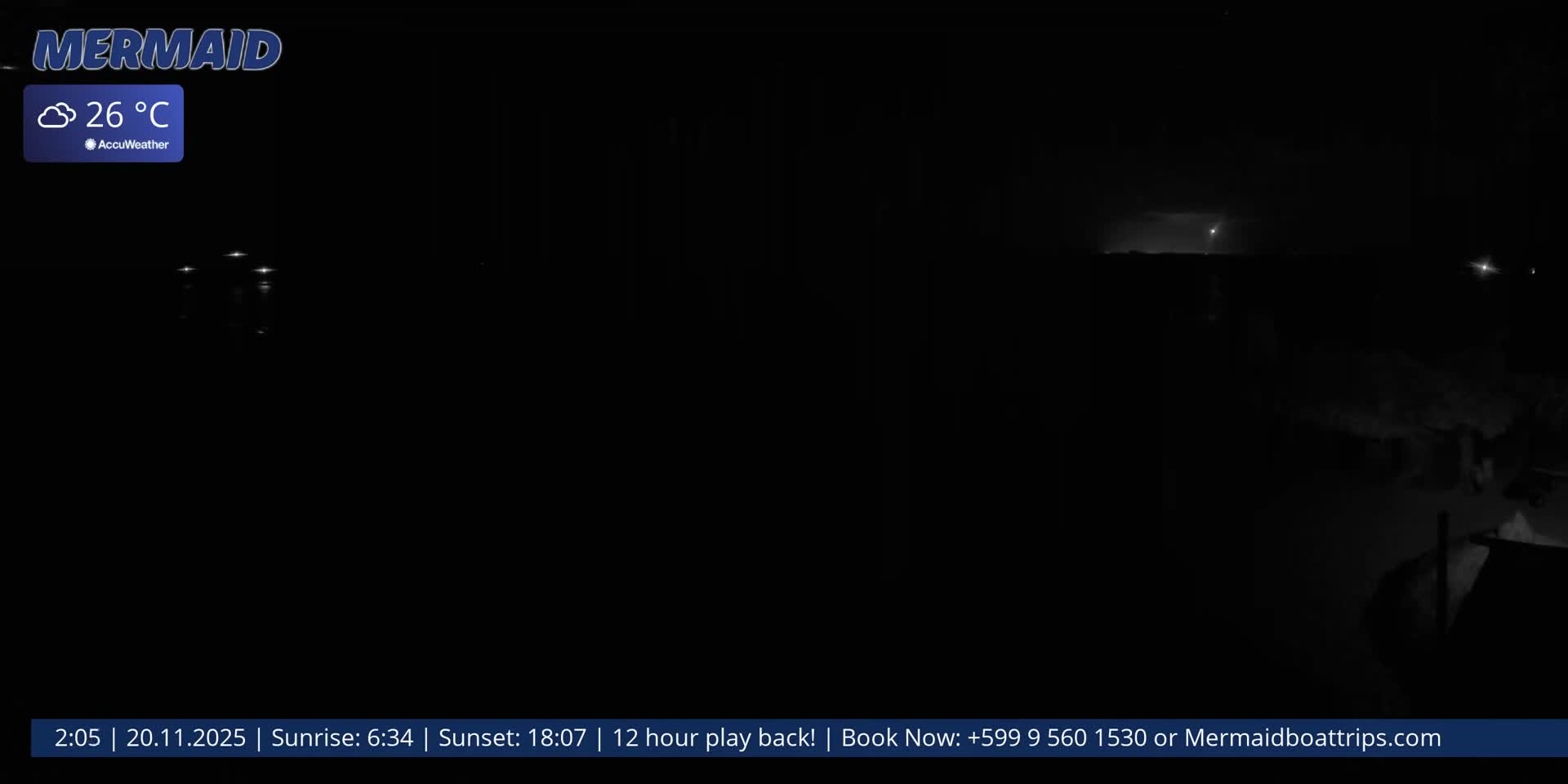 Carribean, Klein Curaçao Beach Mermaid Boat Trips Live Cam - Klein Island, Curacao, Netherland