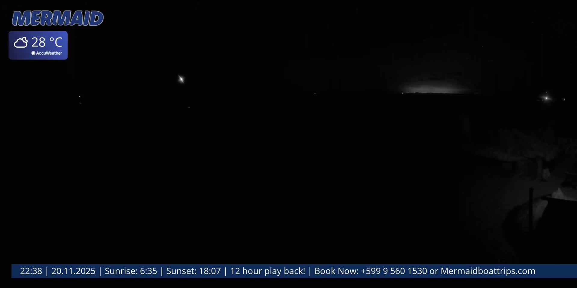 Carribean, Klein Curaçao Beach Mermaid Boat Trips Live Cam - Klein Island, Curacao, Netherland