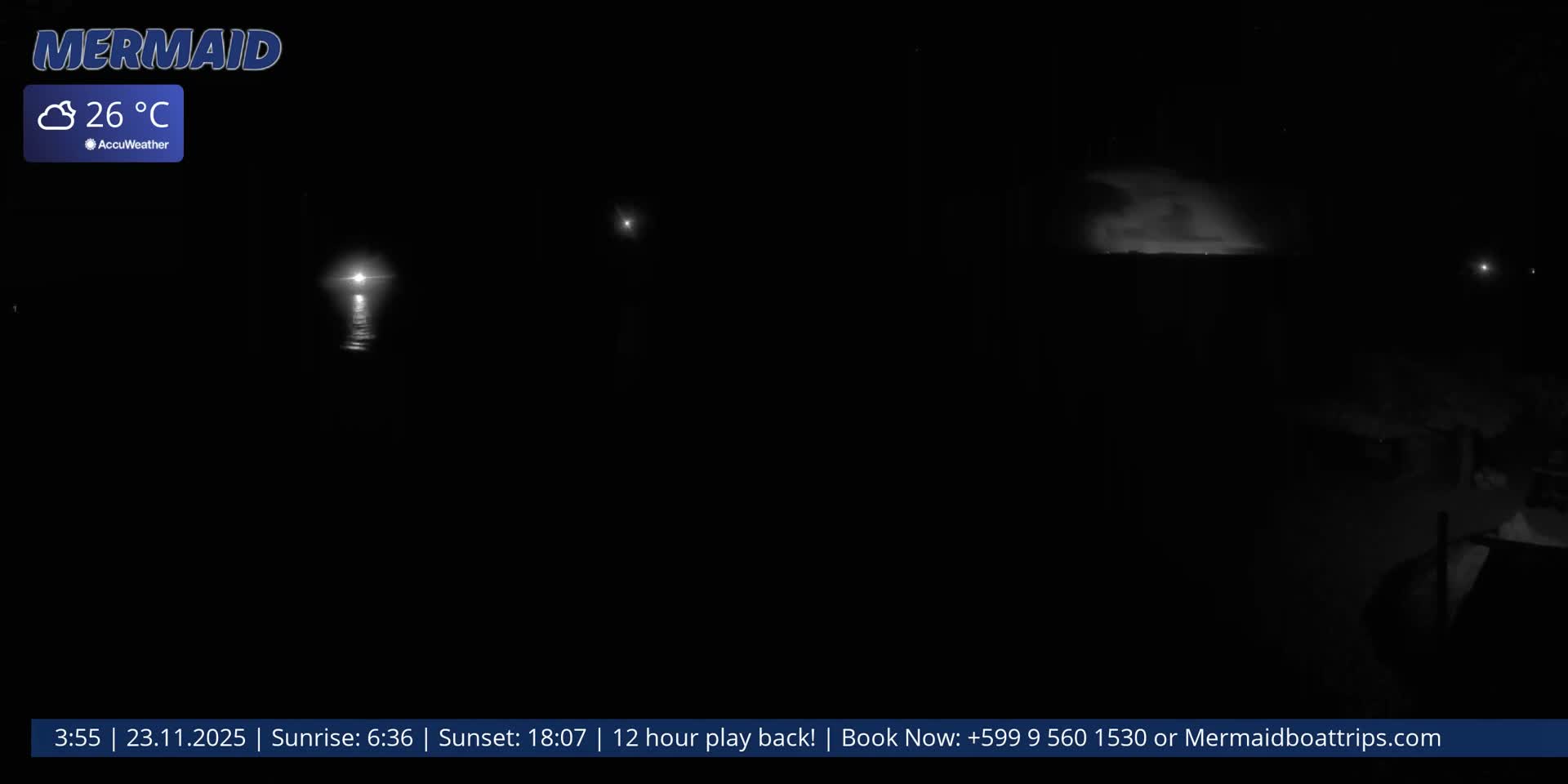 Carribean, Klein Curaçao Beach Mermaid Boat Trips Live Cam - Klein Island, Curacao, Netherland