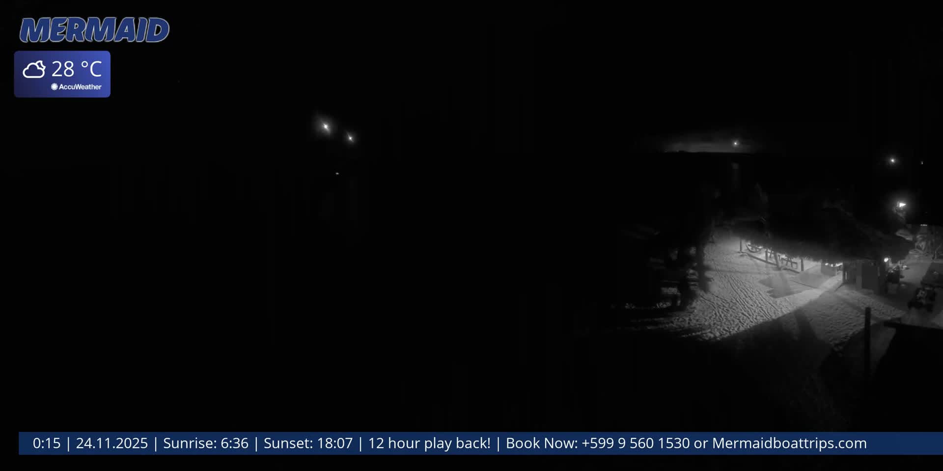 Carribean, Klein Curaçao Beach Mermaid Boat Trips Live Cam - Klein Island, Curacao, Netherland