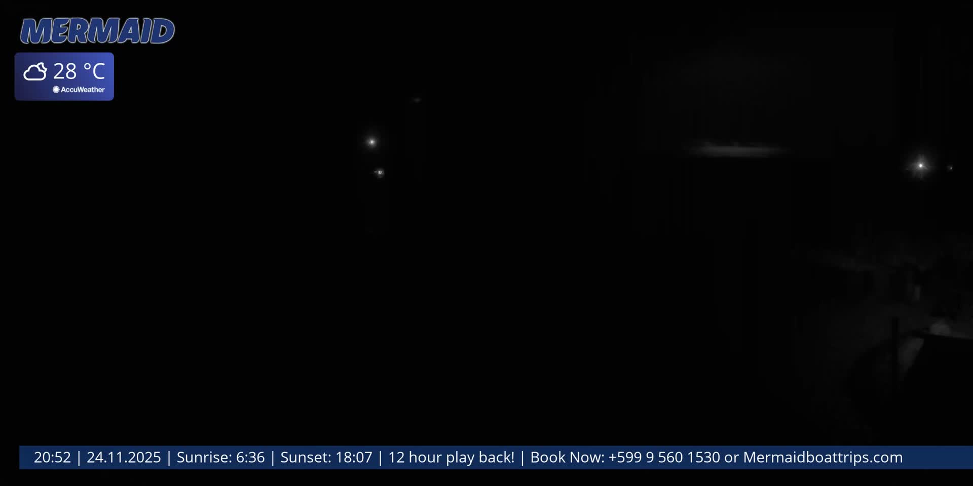 Carribean, Klein Curaçao Beach Mermaid Boat Trips Live Cam - Klein Island, Curacao, Netherland