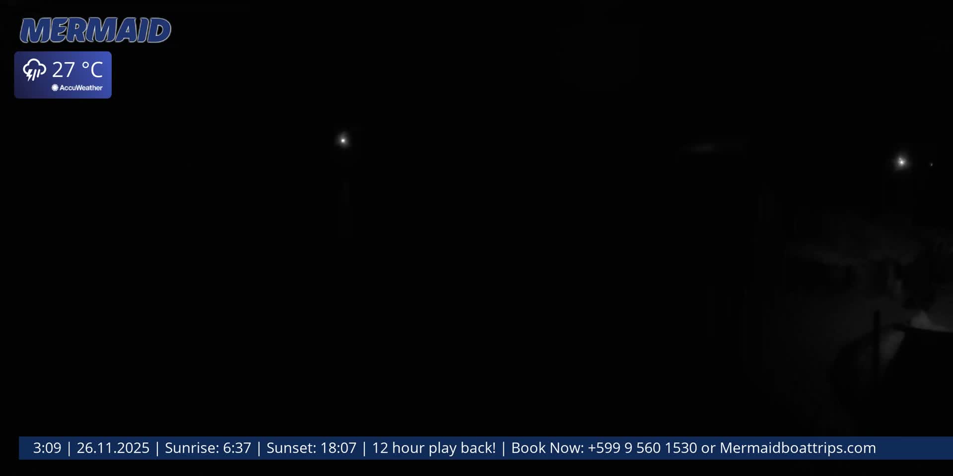 Carribean, Klein Curaçao Beach Mermaid Boat Trips Live Cam - Klein Island, Curacao, Netherland