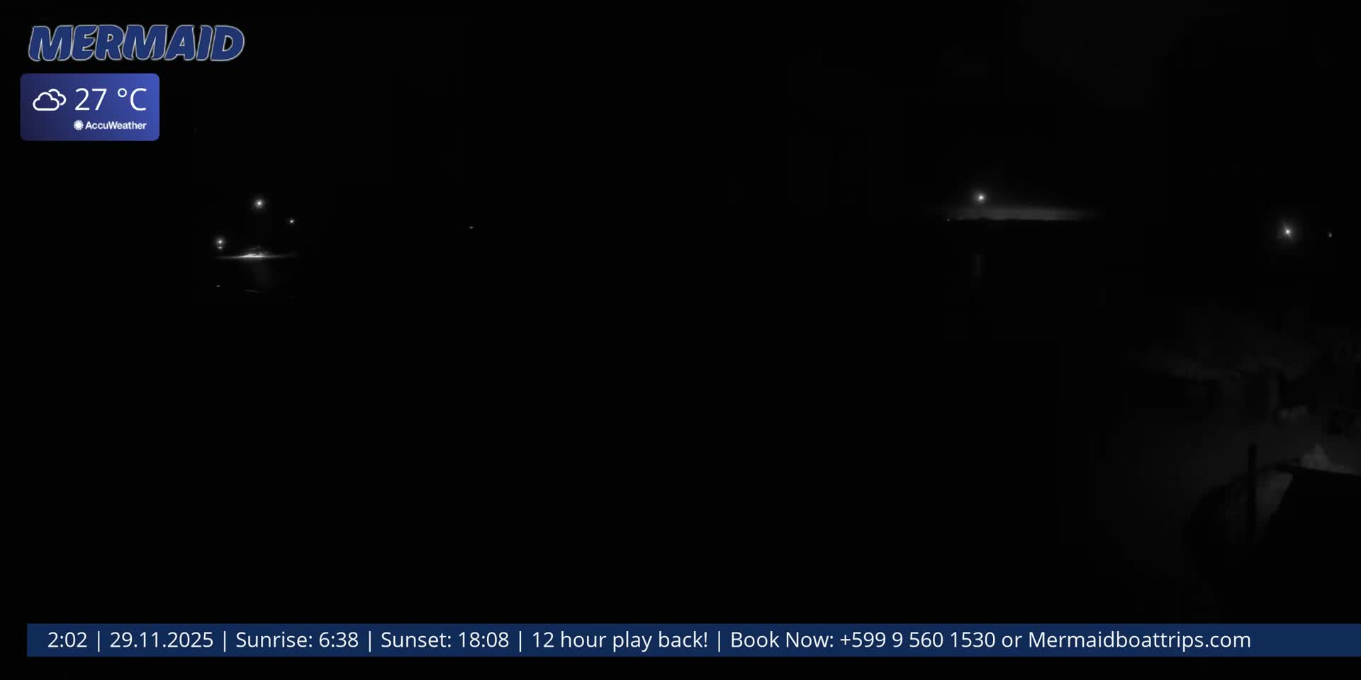 Carribean, Klein Curaçao Beach Mermaid Boat Trips Live Cam - Klein Island, Curacao, Netherland