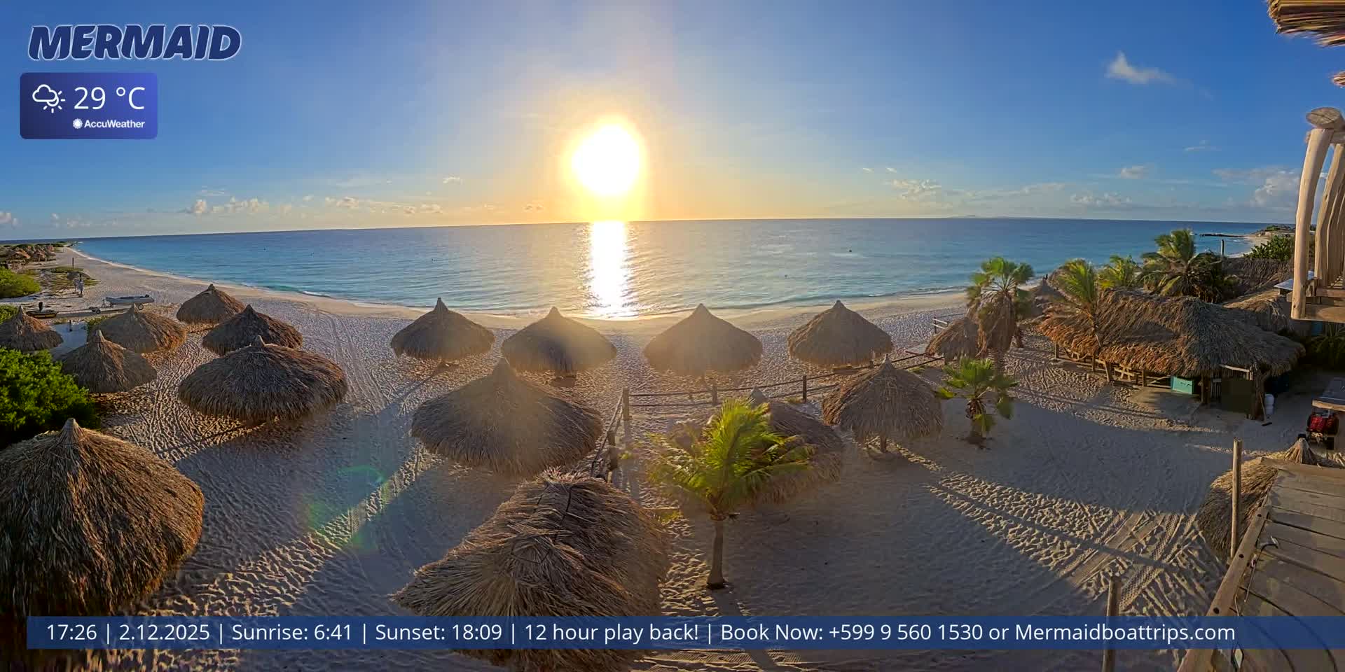 Carribean, Klein Curaçao Beach Mermaid Boat Trips Live Cam - Klein Island, Curacao, Netherland