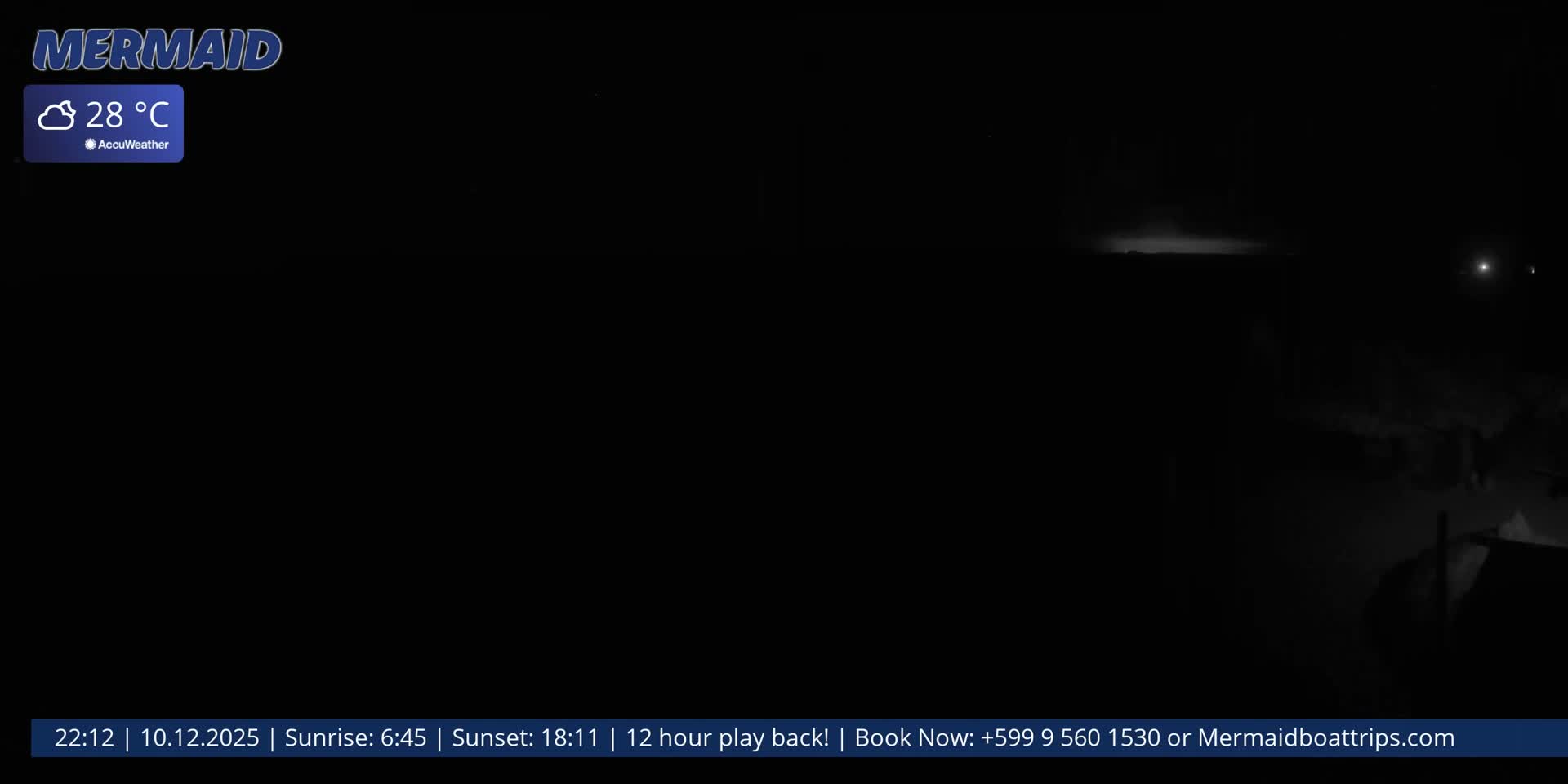 Carribean, Klein Curaçao Beach Mermaid Boat Trips Live Cam - Klein Island, Curacao, Netherland