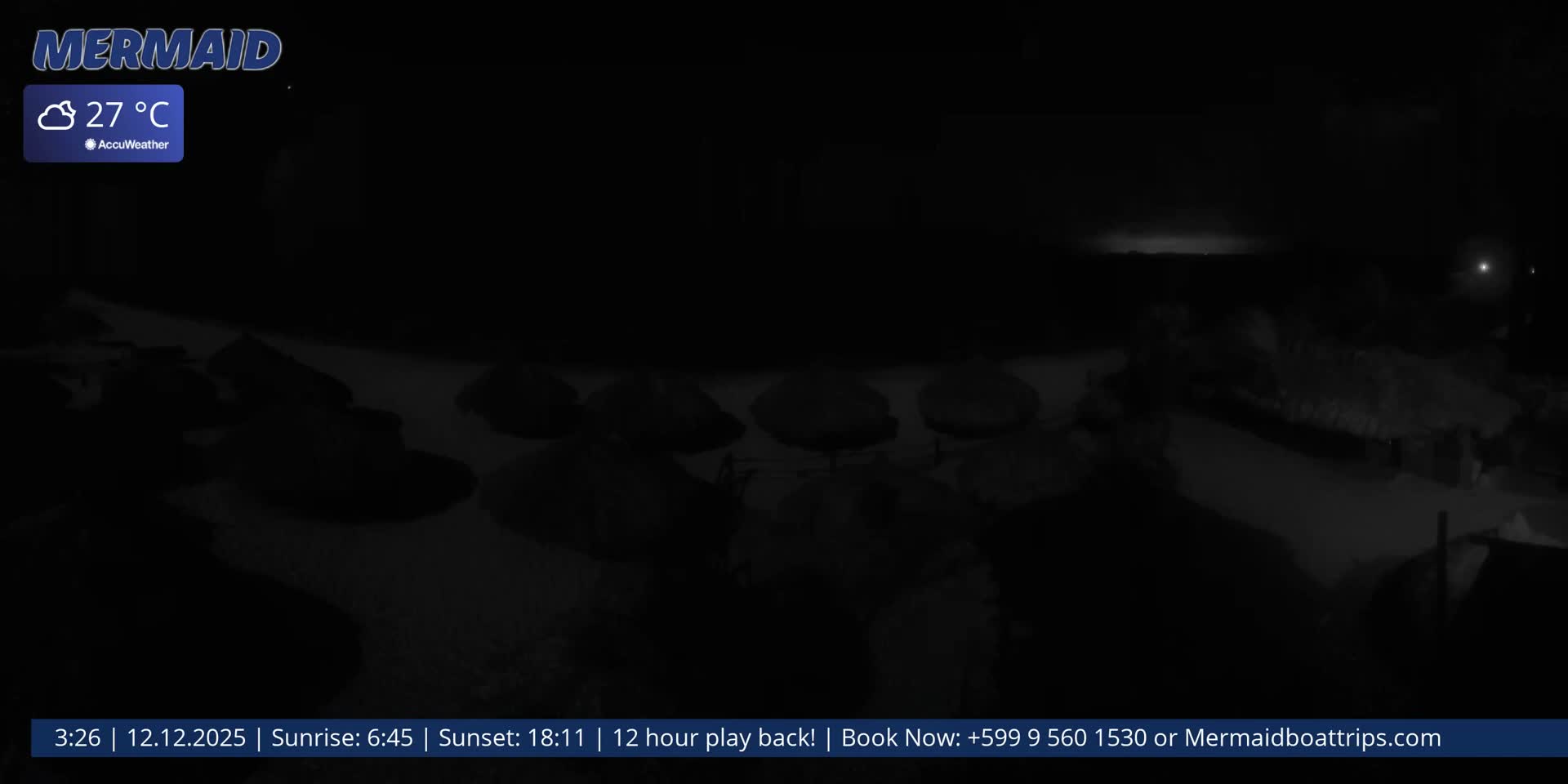 Carribean, Klein Curaçao Beach Mermaid Boat Trips Live Cam - Klein Island, Curacao, Netherland