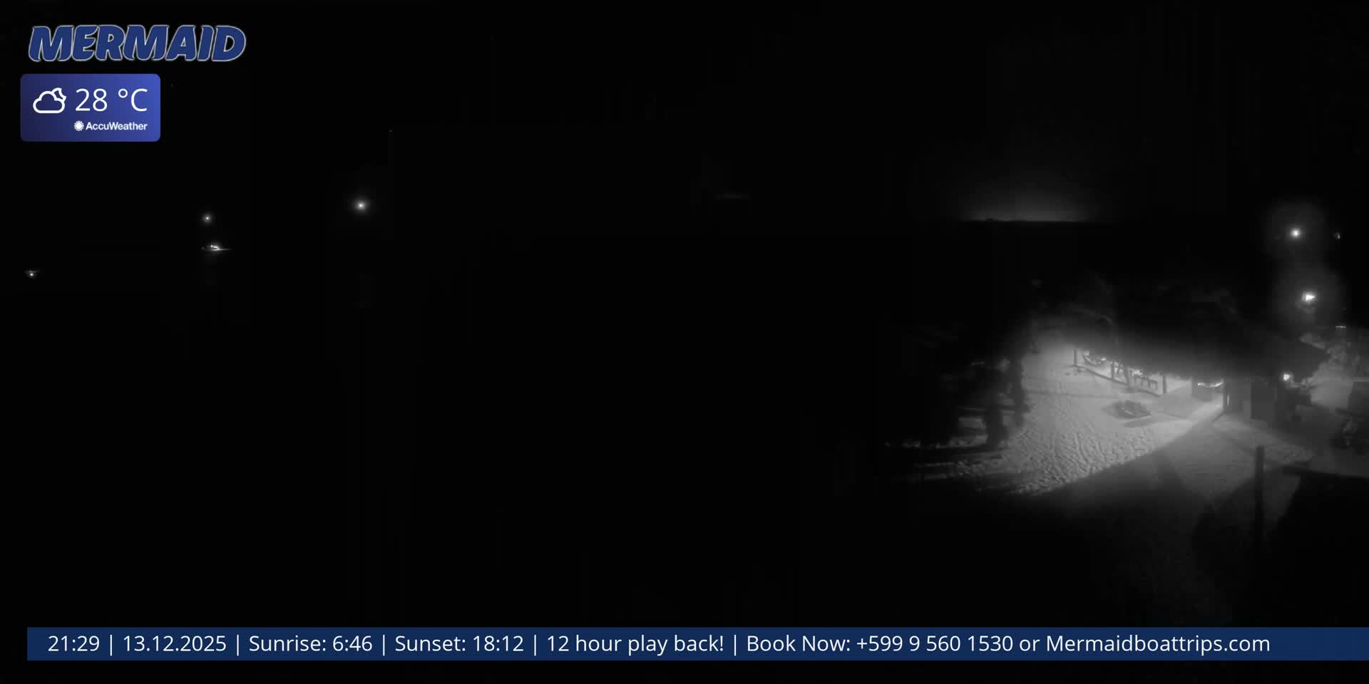 Carribean, Klein Curaçao Beach Mermaid Boat Trips Live Cam - Klein Island, Curacao, Netherland