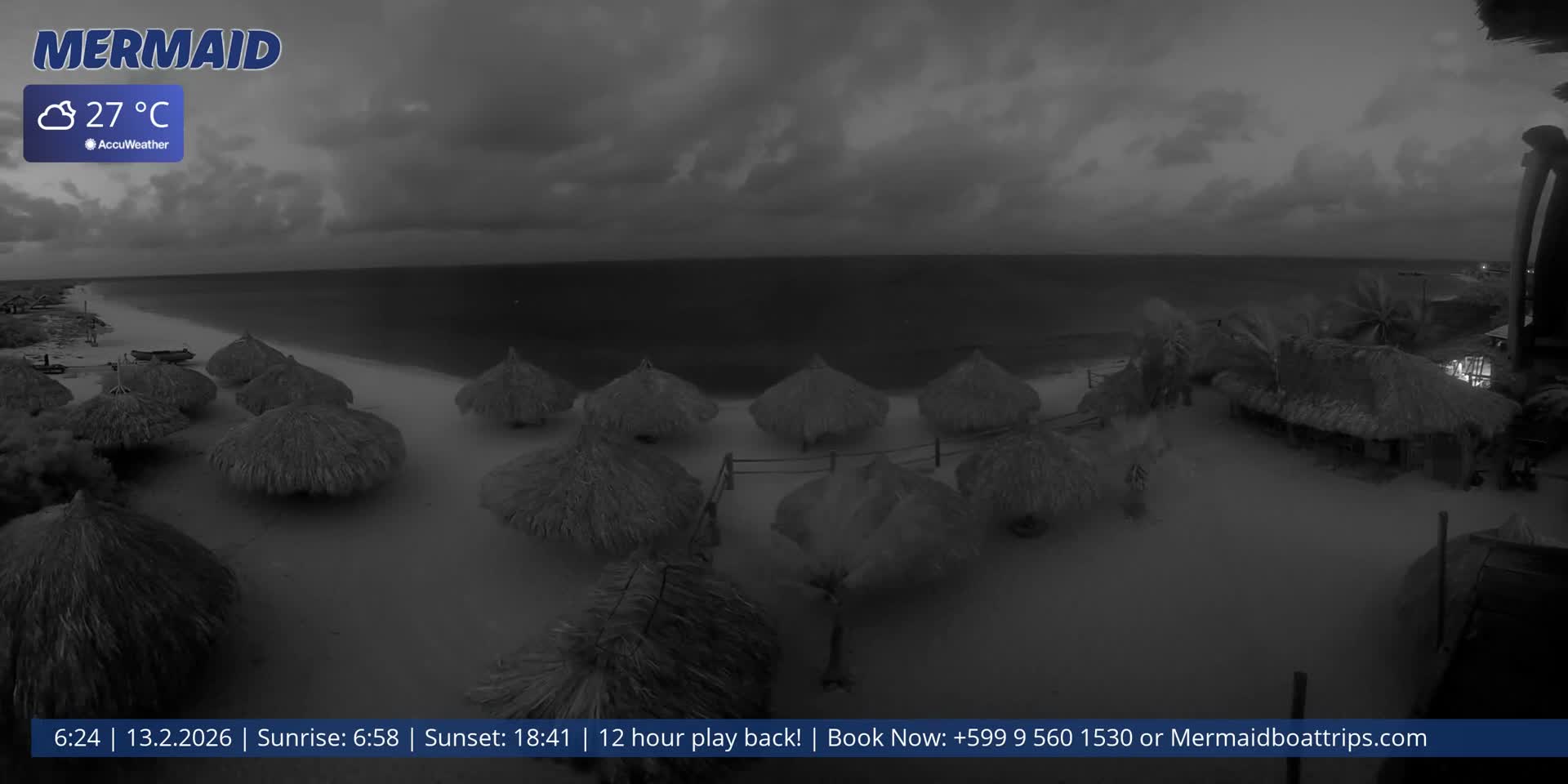 Carribean, Klein Curaçao Beach Mermaid Boat Trips Live Cam - Klein Island, Curacao, Netherland
