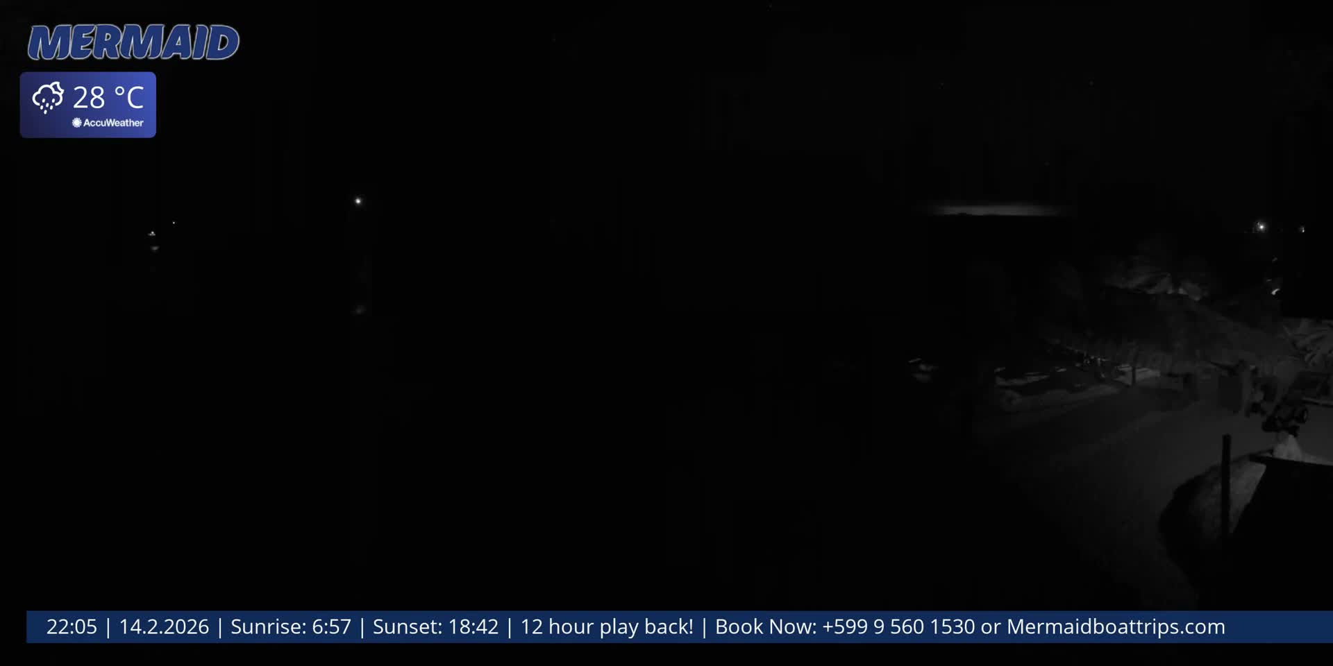 Carribean, Klein Curaçao Beach Mermaid Boat Trips Live Cam - Klein Island, Curacao, Netherland