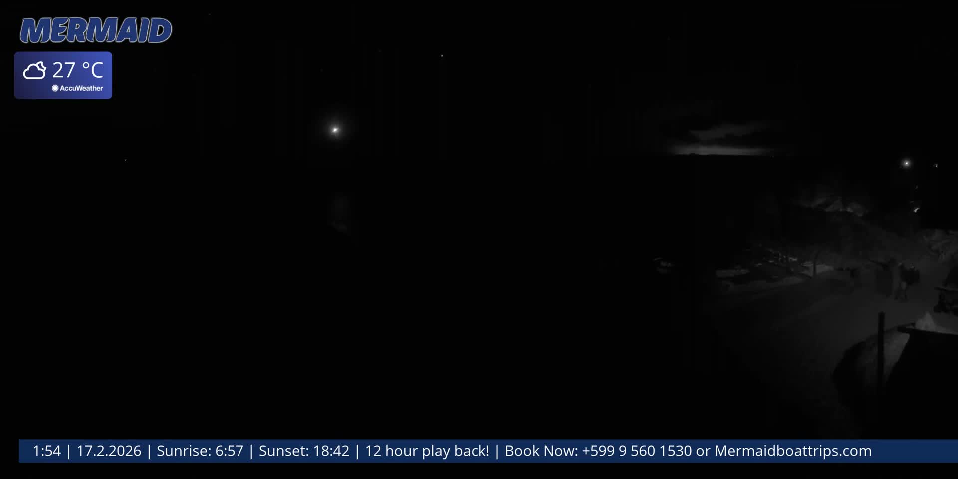 Carribean, Klein Curaçao Beach Mermaid Boat Trips Live Cam - Klein Island, Curacao, Netherland