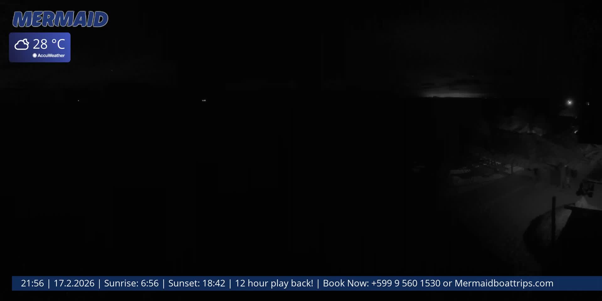 Carribean, Klein Curaçao Beach Mermaid Boat Trips Live Cam - Klein Island, Curacao, Netherland