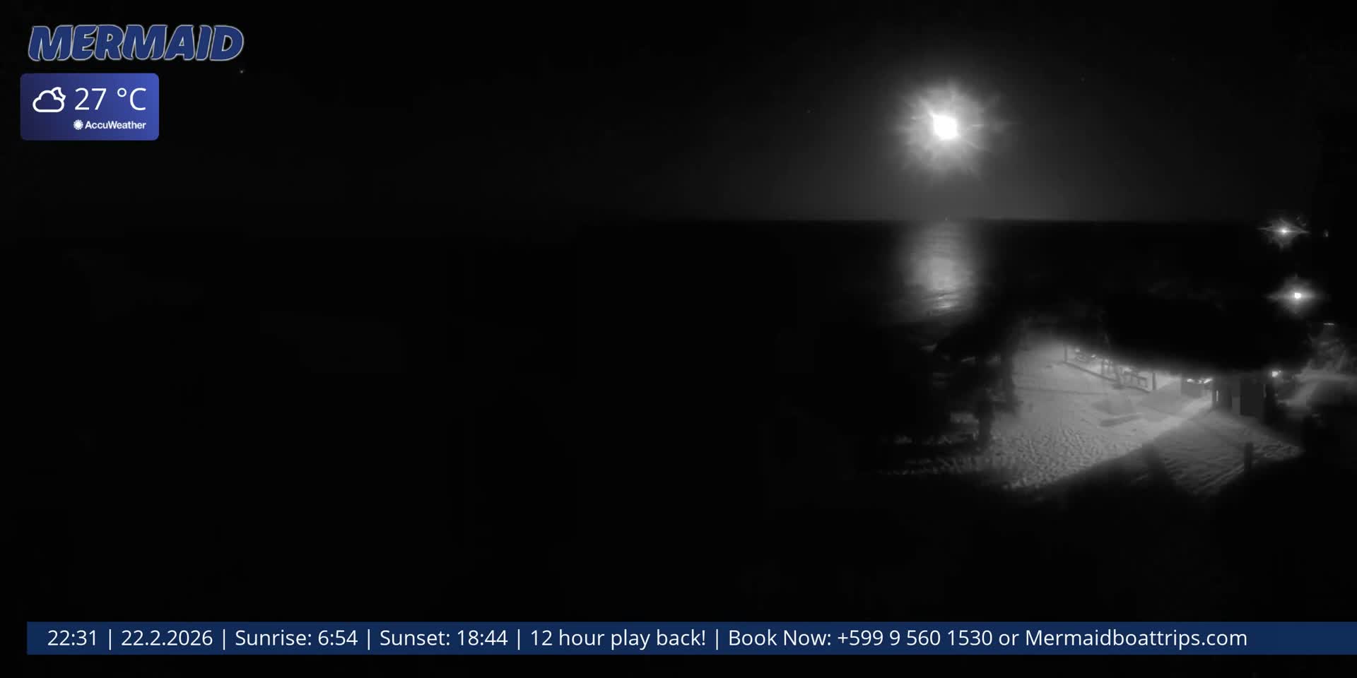 Carribean, Klein Curaçao Beach Mermaid Boat Trips Live Cam - Klein Island, Curacao, Netherland