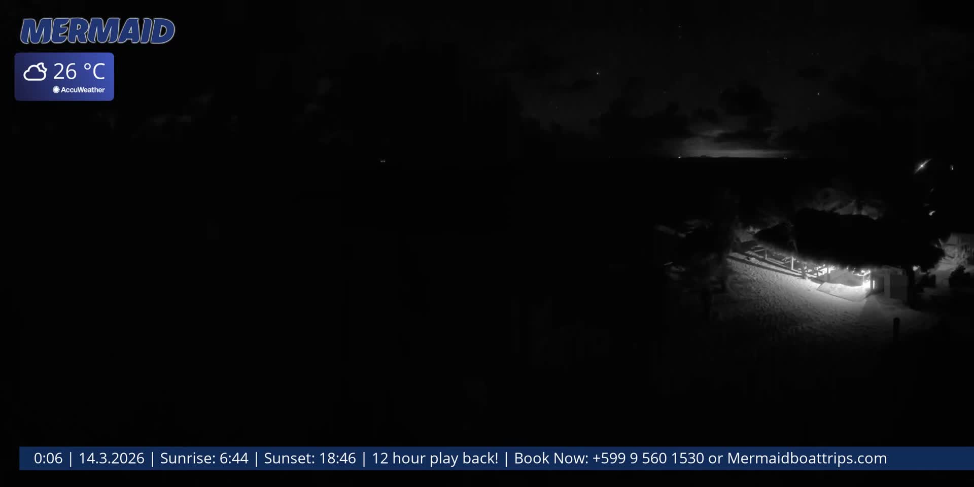 Carribean, Klein Curaçao Beach Mermaid Boat Trips Live Cam - Klein Island, Curacao, Netherland