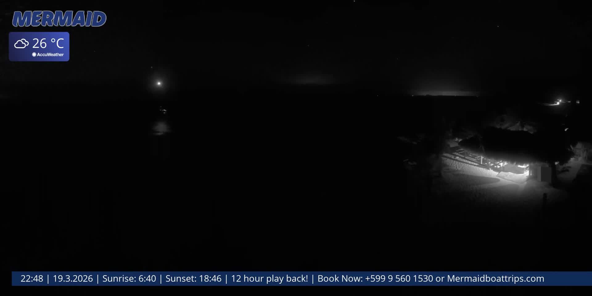 Carribean, Klein Curaçao Beach Mermaid Boat Trips Live Cam - Klein Island, Curacao, Netherland