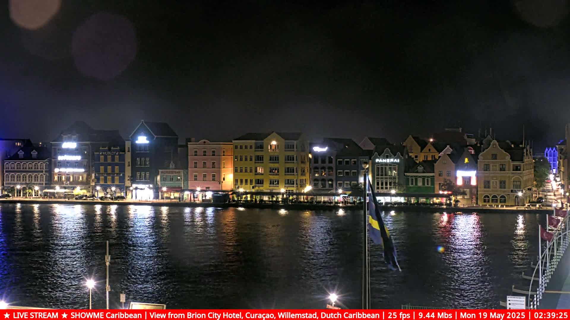 Willemstad City & The  Old Swinging  Bridge/ Queen Emma Bridge Live Cam -  Willemstad, Curacao, Netherland