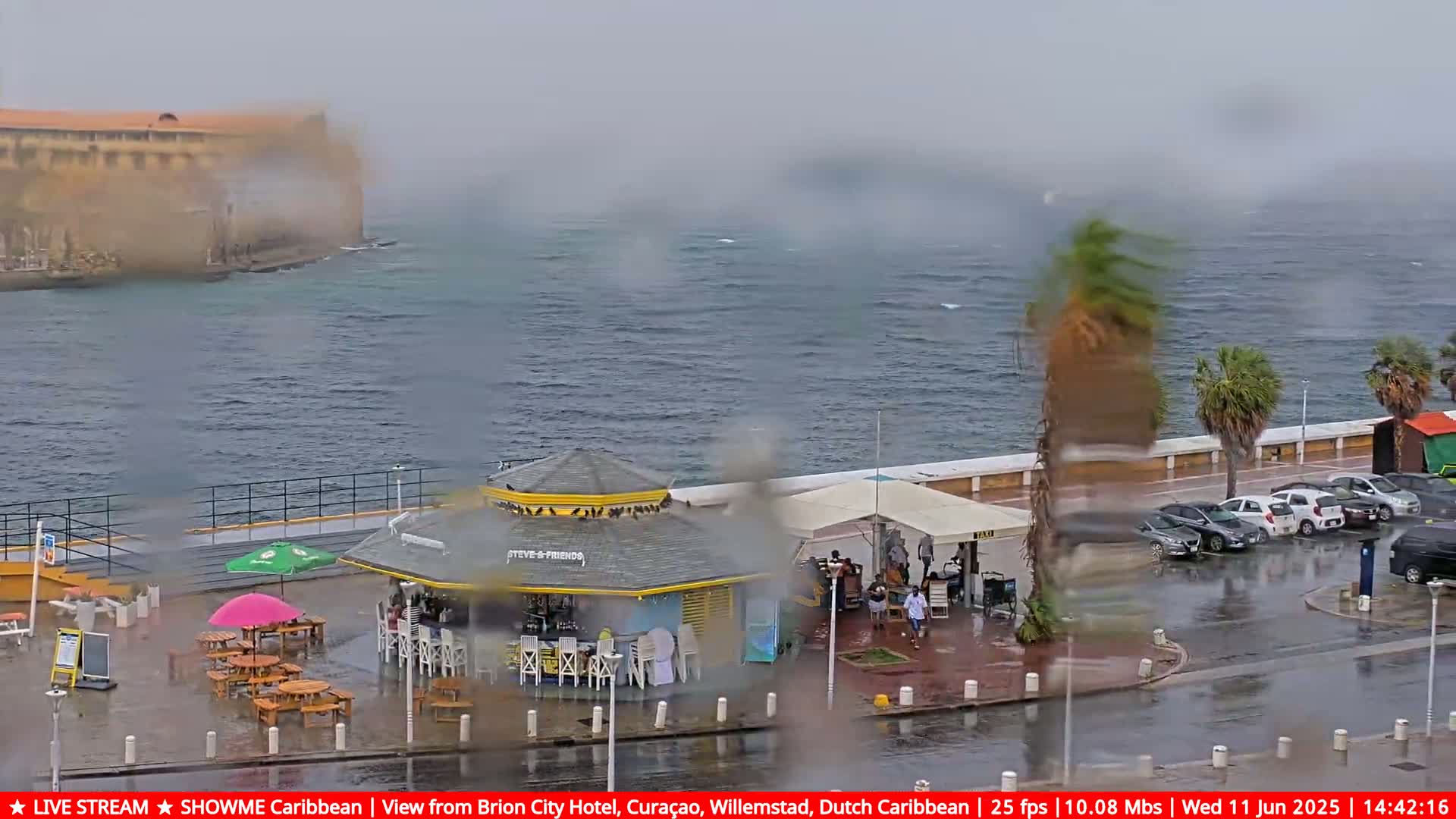 Willemstad City & The  Old Swinging  Bridge/ Queen Emma Bridge Live Cam -  Willemstad, Curacao, Netherland