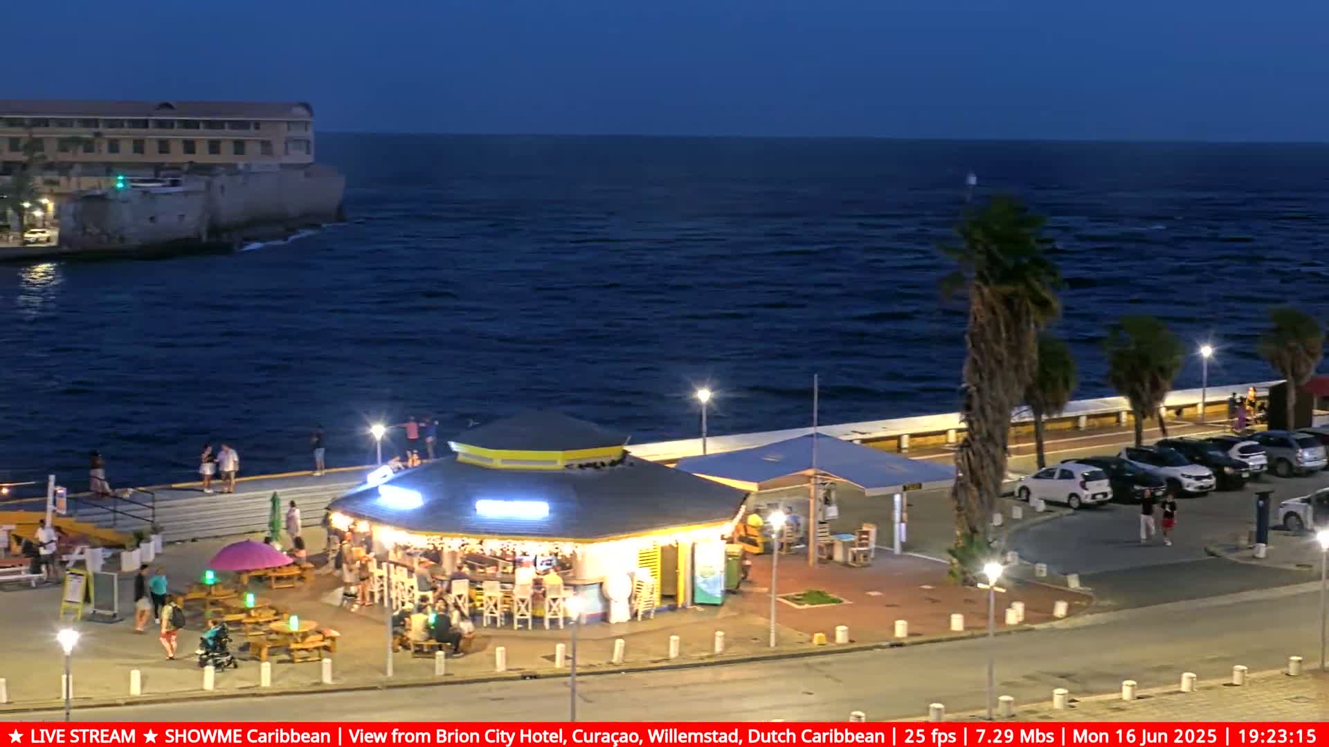 Willemstad City & The  Old Swinging  Bridge/ Queen Emma Bridge Live Cam -  Willemstad, Curacao, Netherland