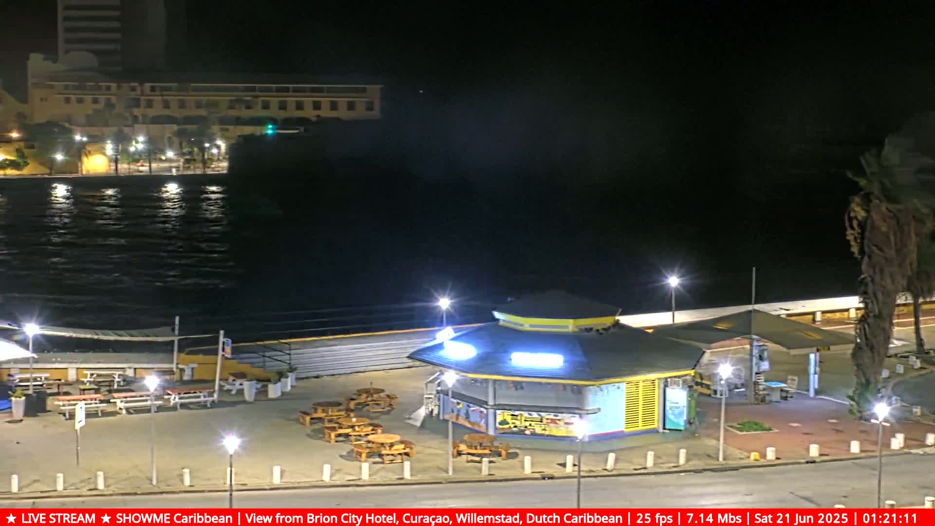 Willemstad City & The  Old Swinging  Bridge/ Queen Emma Bridge Live Cam -  Willemstad, Curacao, Netherland