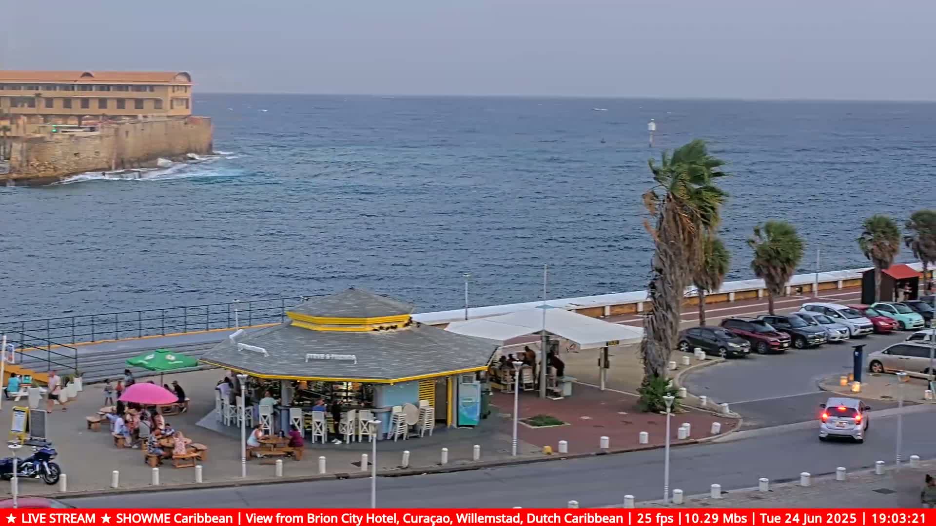 Willemstad City & The  Old Swinging  Bridge/ Queen Emma Bridge Live Cam -  Willemstad, Curacao, Netherland