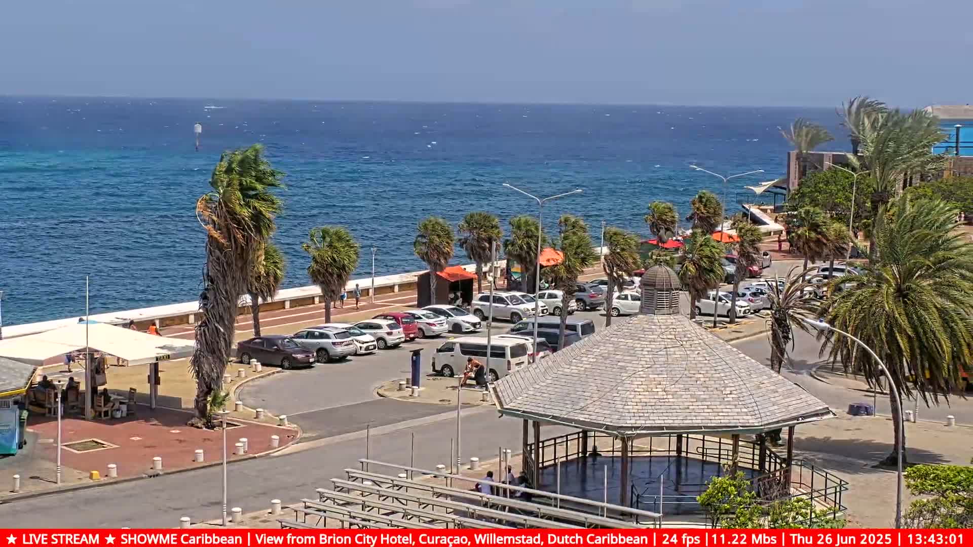 Willemstad City & The  Old Swinging  Bridge/ Queen Emma Bridge Live Cam -  Willemstad, Curacao, Netherland