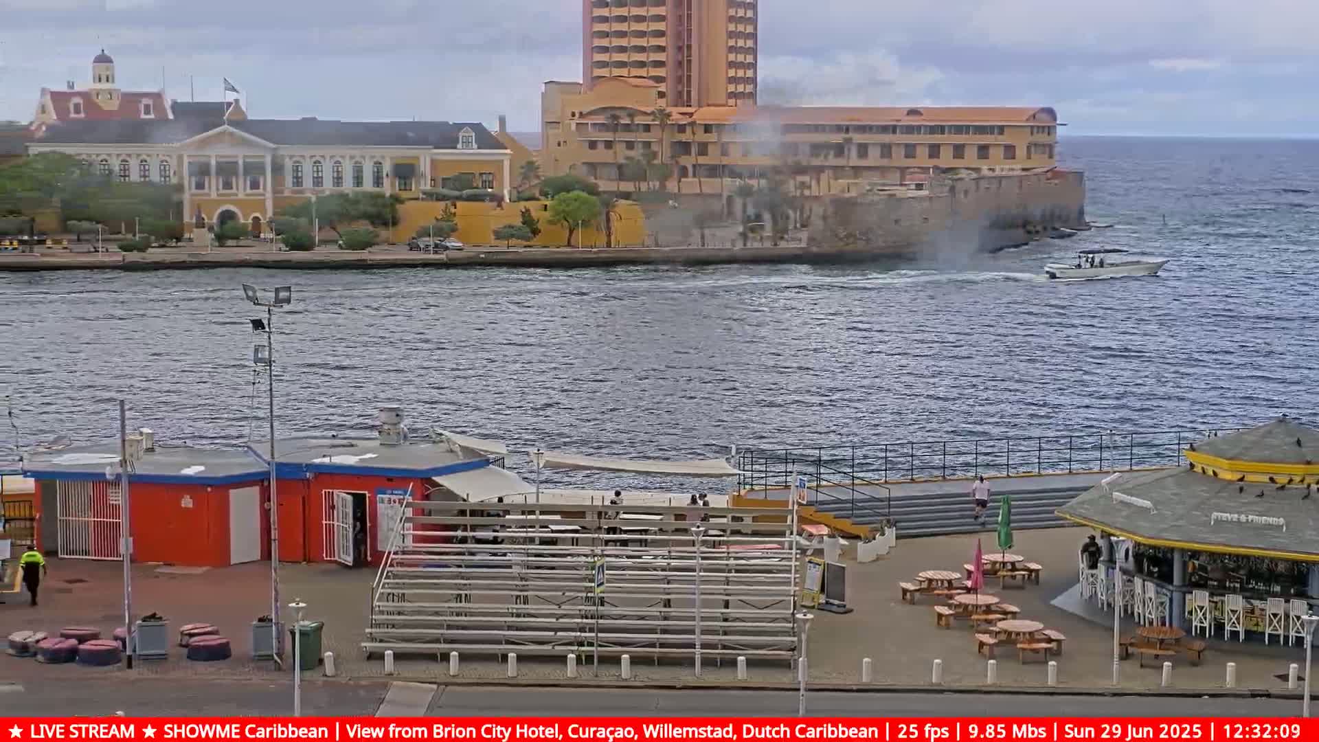 Willemstad City & The  Old Swinging  Bridge/ Queen Emma Bridge Live Cam -  Willemstad, Curacao, Netherland