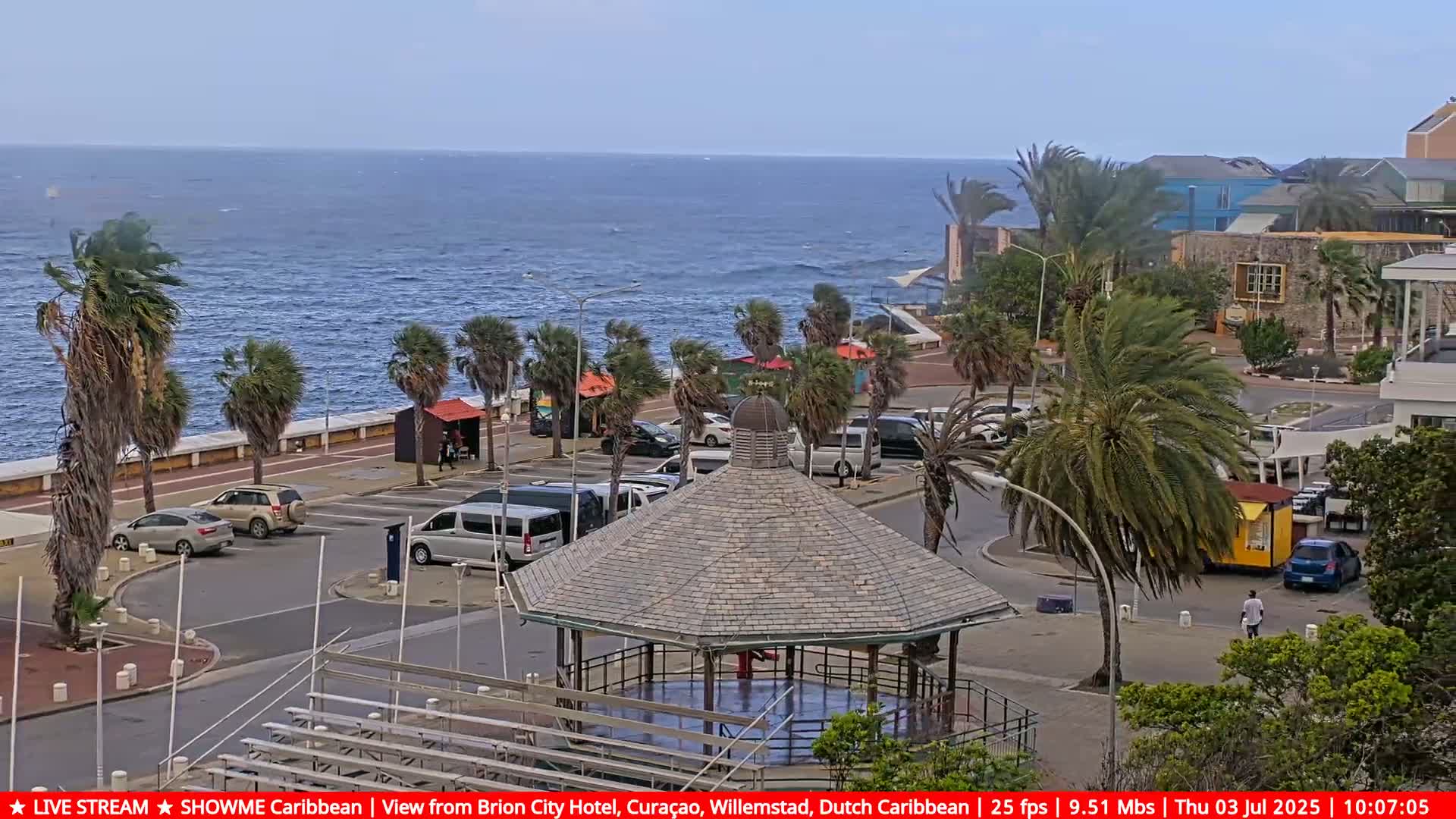 Willemstad City & The  Old Swinging  Bridge/ Queen Emma Bridge Live Cam -  Willemstad, Curacao, Netherland