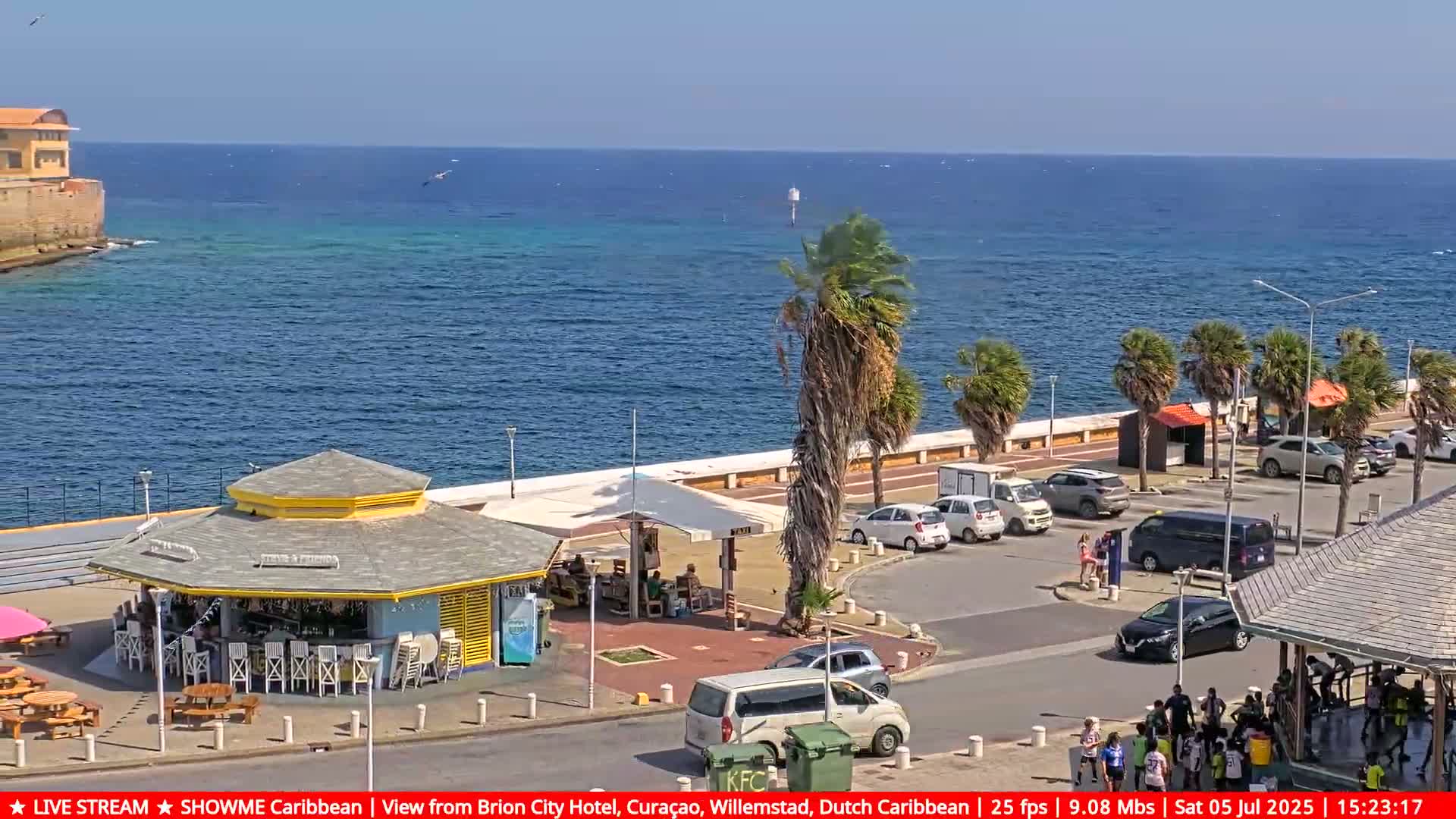 Willemstad City & The  Old Swinging  Bridge/ Queen Emma Bridge Live Cam -  Willemstad, Curacao, Netherland
