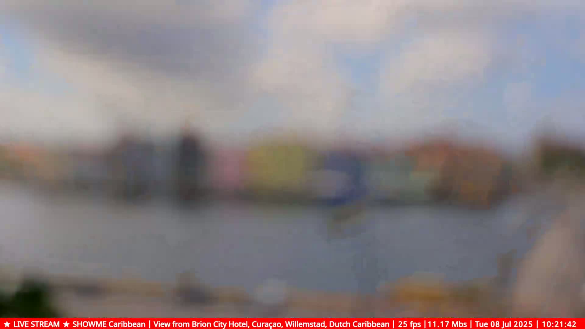 Willemstad City & The  Old Swinging  Bridge/ Queen Emma Bridge Live Cam -  Willemstad, Curacao, Netherland