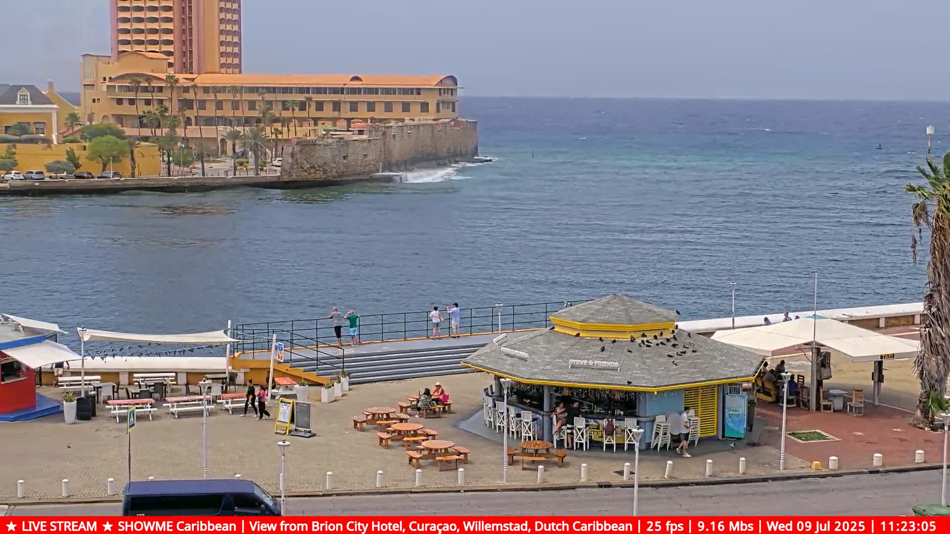 Willemstad City & The  Old Swinging  Bridge/ Queen Emma Bridge Live Cam -  Willemstad, Curacao, Netherland