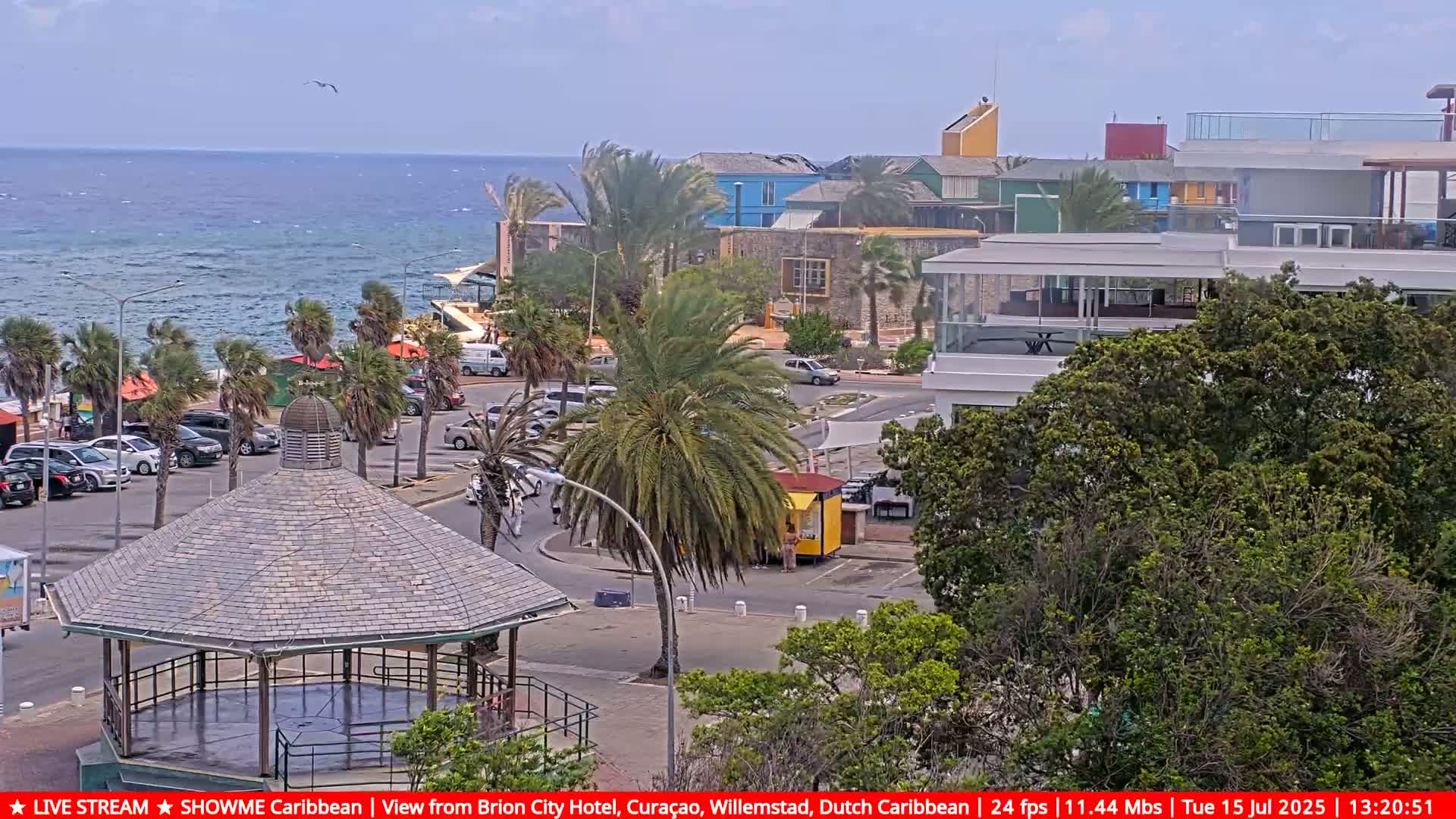Willemstad City & The  Old Swinging  Bridge/ Queen Emma Bridge Live Cam -  Willemstad, Curacao, Netherland