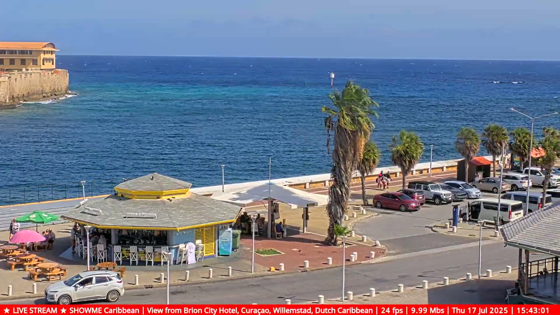 Willemstad City & The  Old Swinging  Bridge/ Queen Emma Bridge Live Cam -  Willemstad, Curacao, Netherland