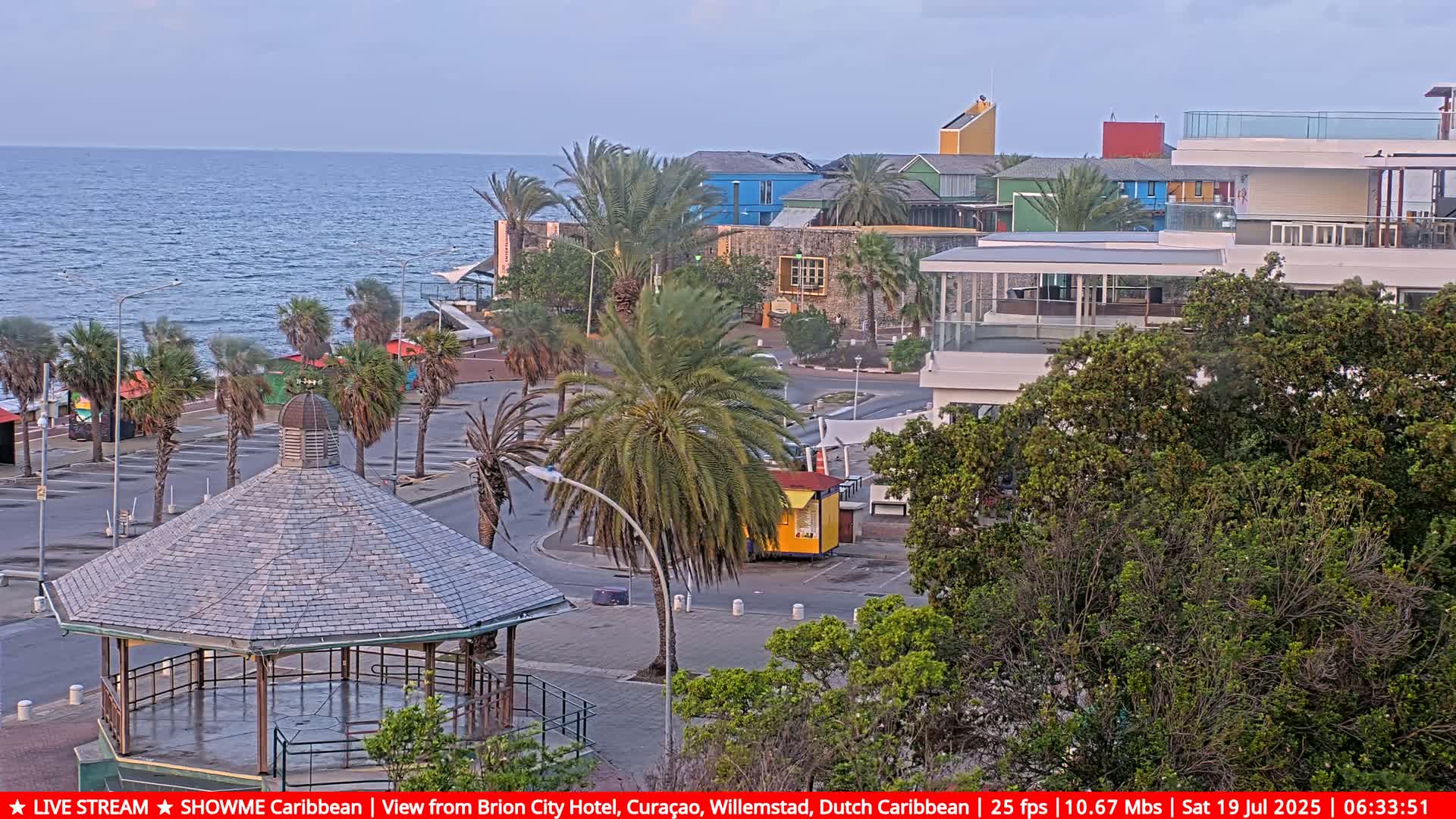Willemstad City & The  Old Swinging  Bridge/ Queen Emma Bridge Live Cam -  Willemstad, Curacao, Netherland