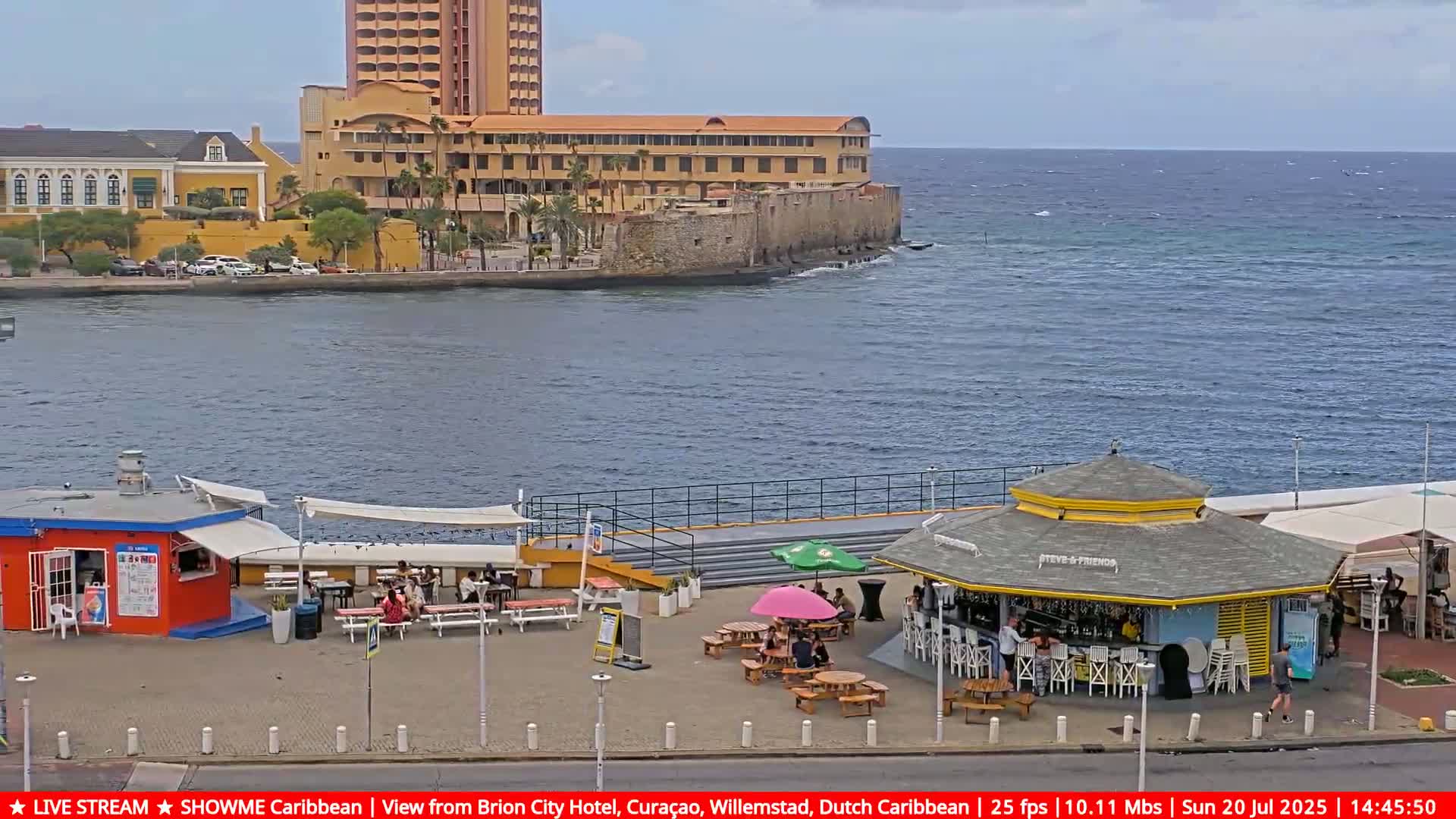 Willemstad City & The  Old Swinging  Bridge/ Queen Emma Bridge Live Cam -  Willemstad, Curacao, Netherland