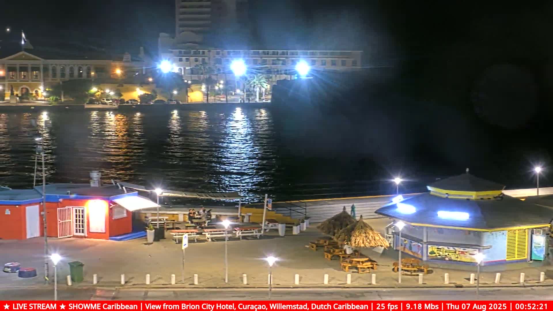 Willemstad City & The  Old Swinging  Bridge/ Queen Emma Bridge Live Cam -  Willemstad, Curacao, Netherland