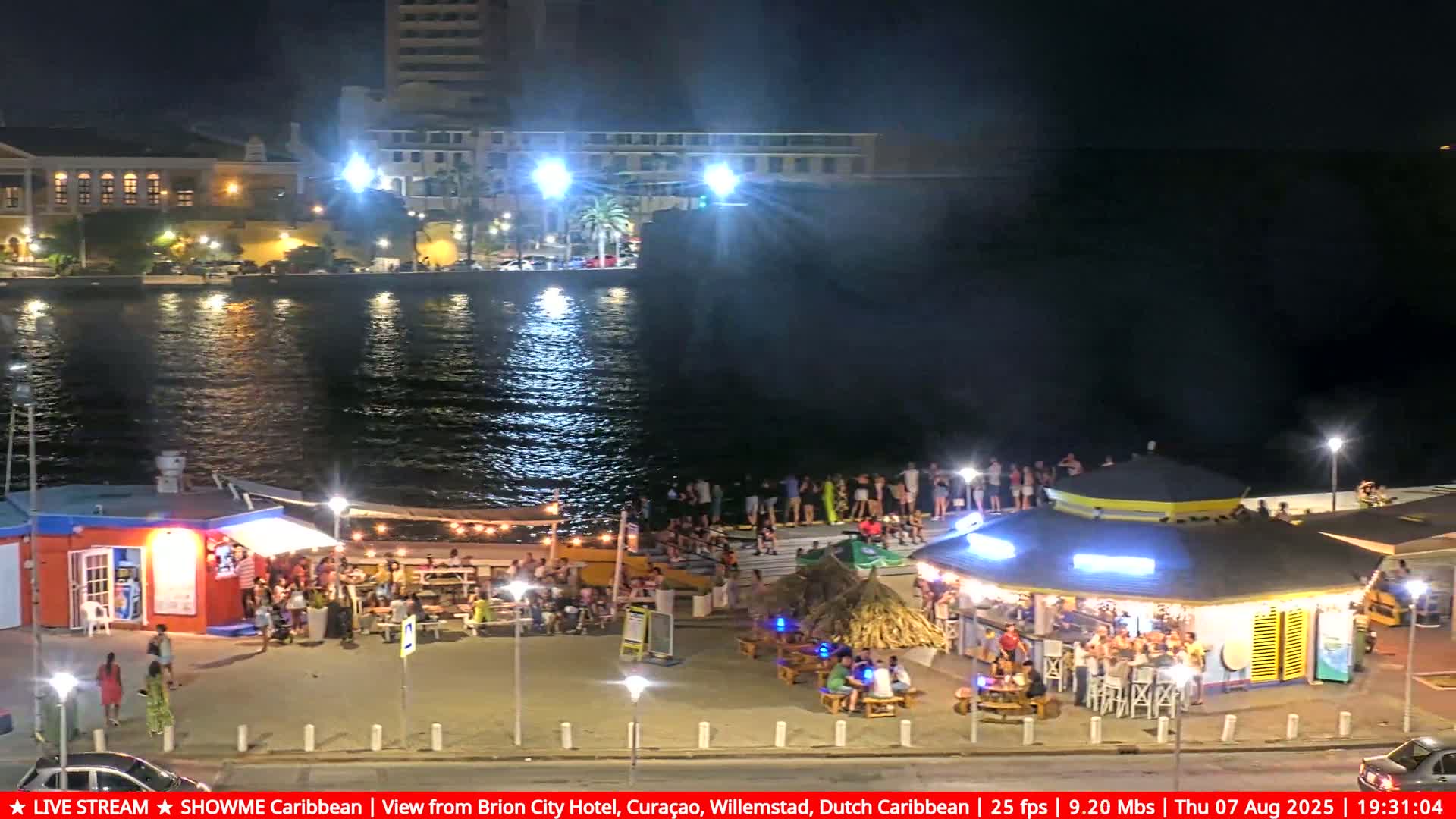 Willemstad City & The  Old Swinging  Bridge/ Queen Emma Bridge Live Cam -  Willemstad, Curacao, Netherland