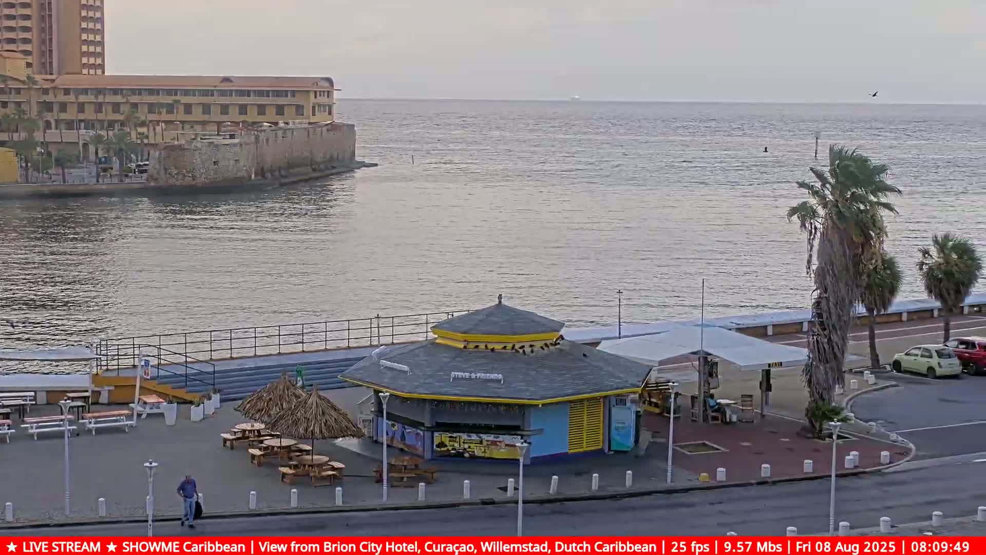 Willemstad City & The  Old Swinging  Bridge/ Queen Emma Bridge Live Cam -  Willemstad, Curacao, Netherland