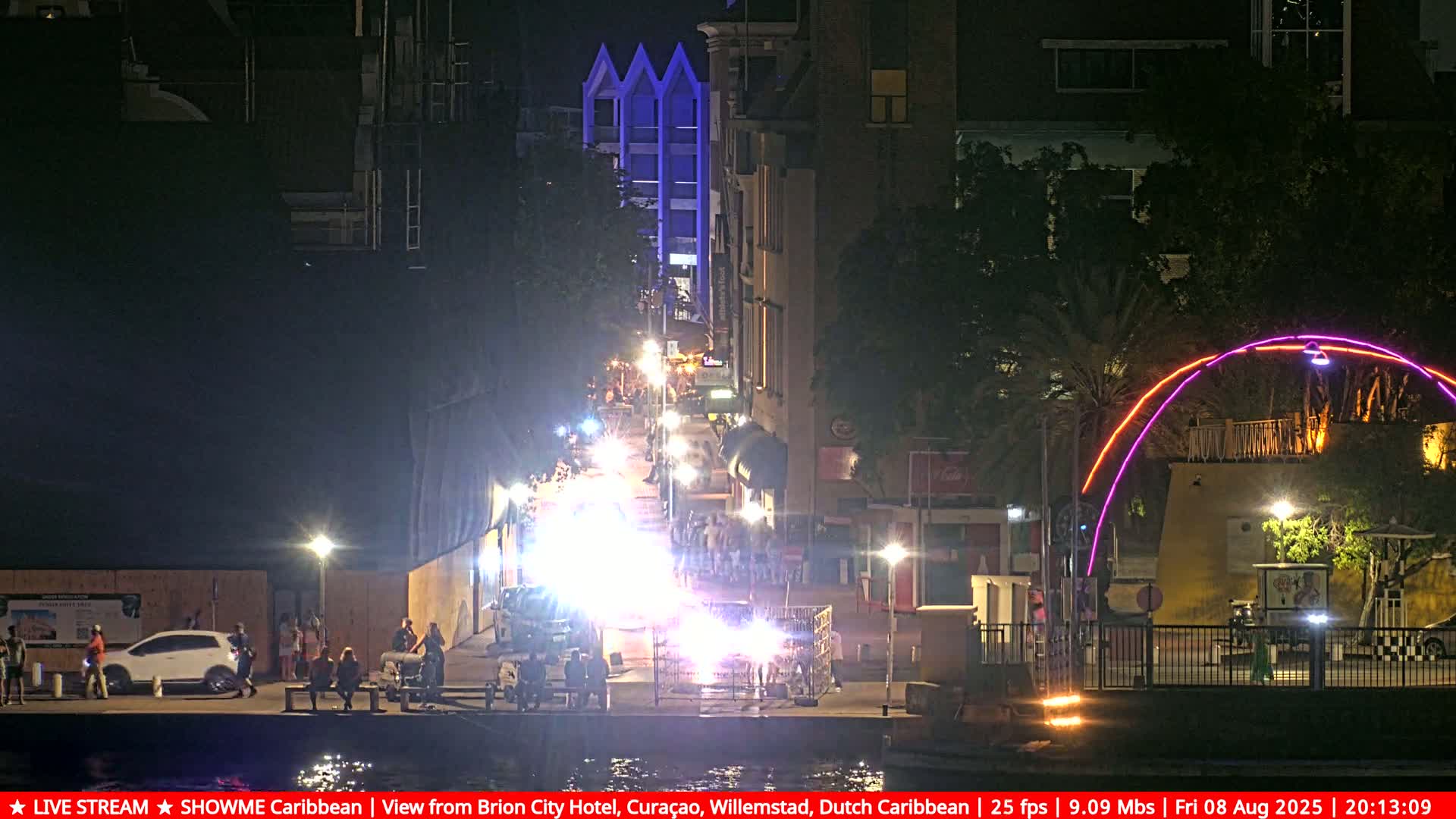 Willemstad City & The  Old Swinging  Bridge/ Queen Emma Bridge Live Cam -  Willemstad, Curacao, Netherland