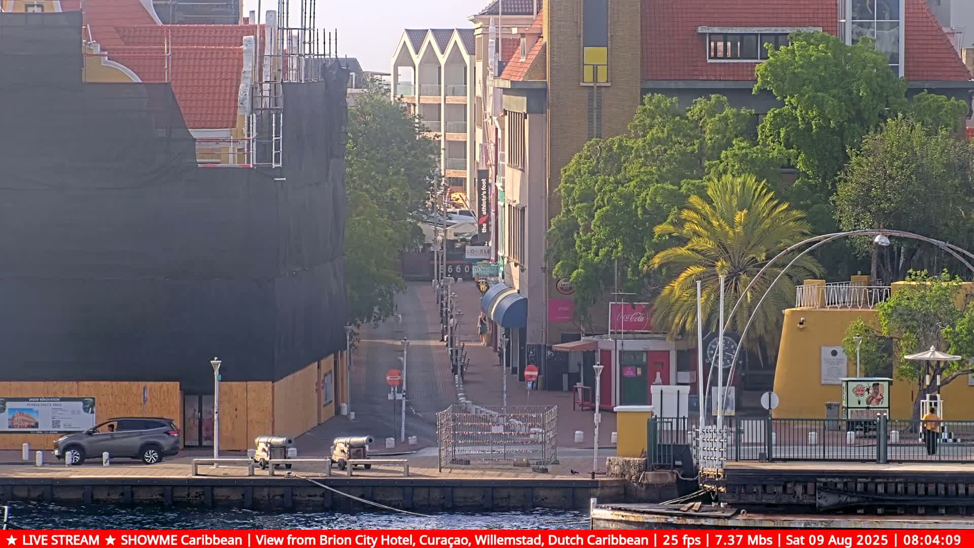 Willemstad City & The  Old Swinging  Bridge/ Queen Emma Bridge Live Cam -  Willemstad, Curacao, Netherland