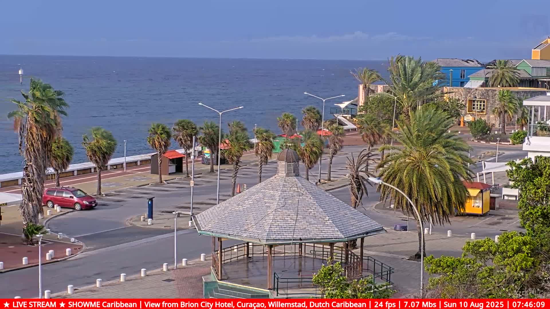 Willemstad City & The  Old Swinging  Bridge/ Queen Emma Bridge Live Cam -  Willemstad, Curacao, Netherland