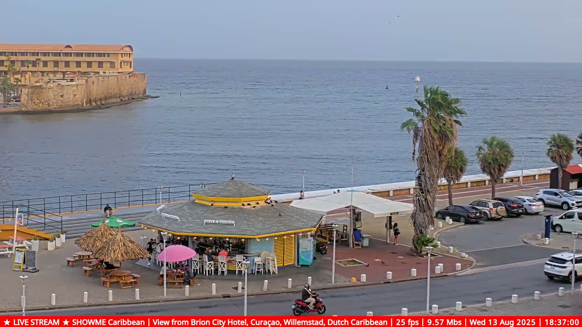 Willemstad City & The  Old Swinging  Bridge/ Queen Emma Bridge Live Cam -  Willemstad, Curacao, Netherland
