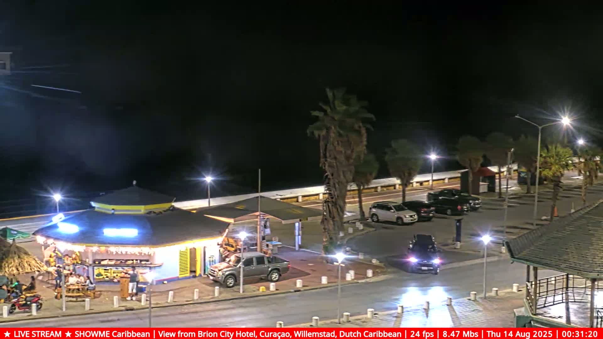 Willemstad City & The  Old Swinging  Bridge/ Queen Emma Bridge Live Cam -  Willemstad, Curacao, Netherland